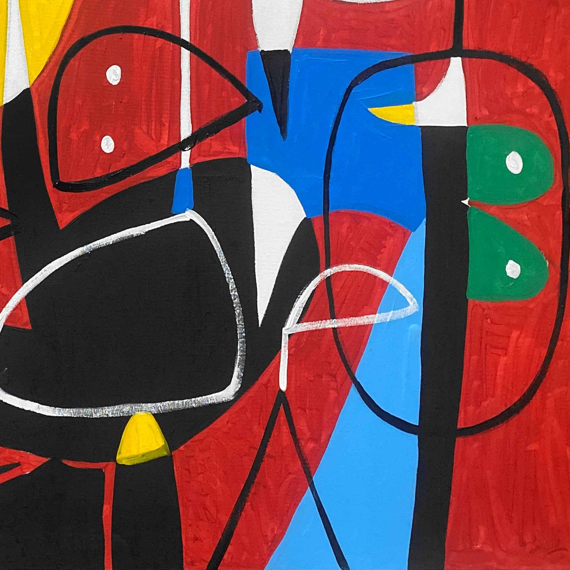 Aruba, Arte contemporanea, Pittura astratta, 21° secolo - Abstract Painting Rosso di Enrique Pichardo