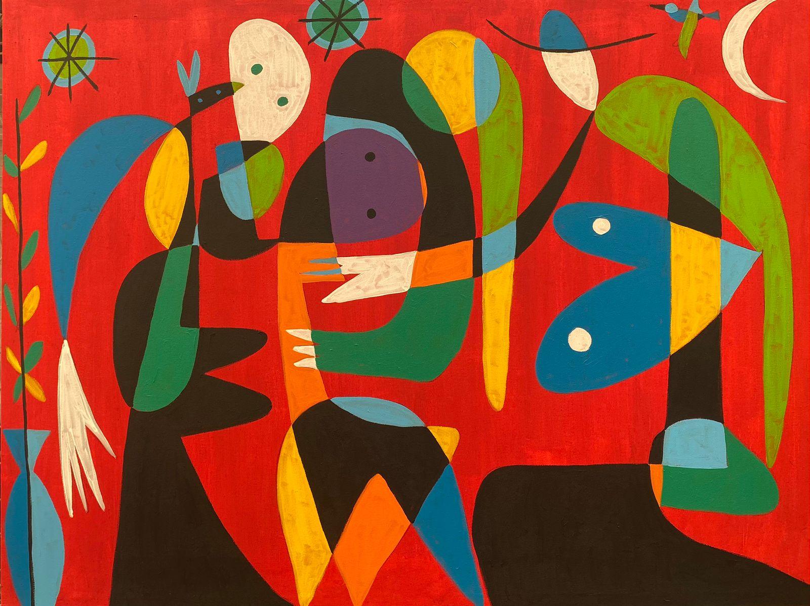 Abstract Painting Enrique Pichardo - Atencion Personal, Art contemporain, Peinture abstraite, 21ème siècle
