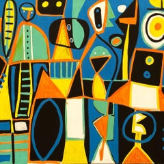 Blue Night, Contemporary Art, Abstract Painting, 21st Century