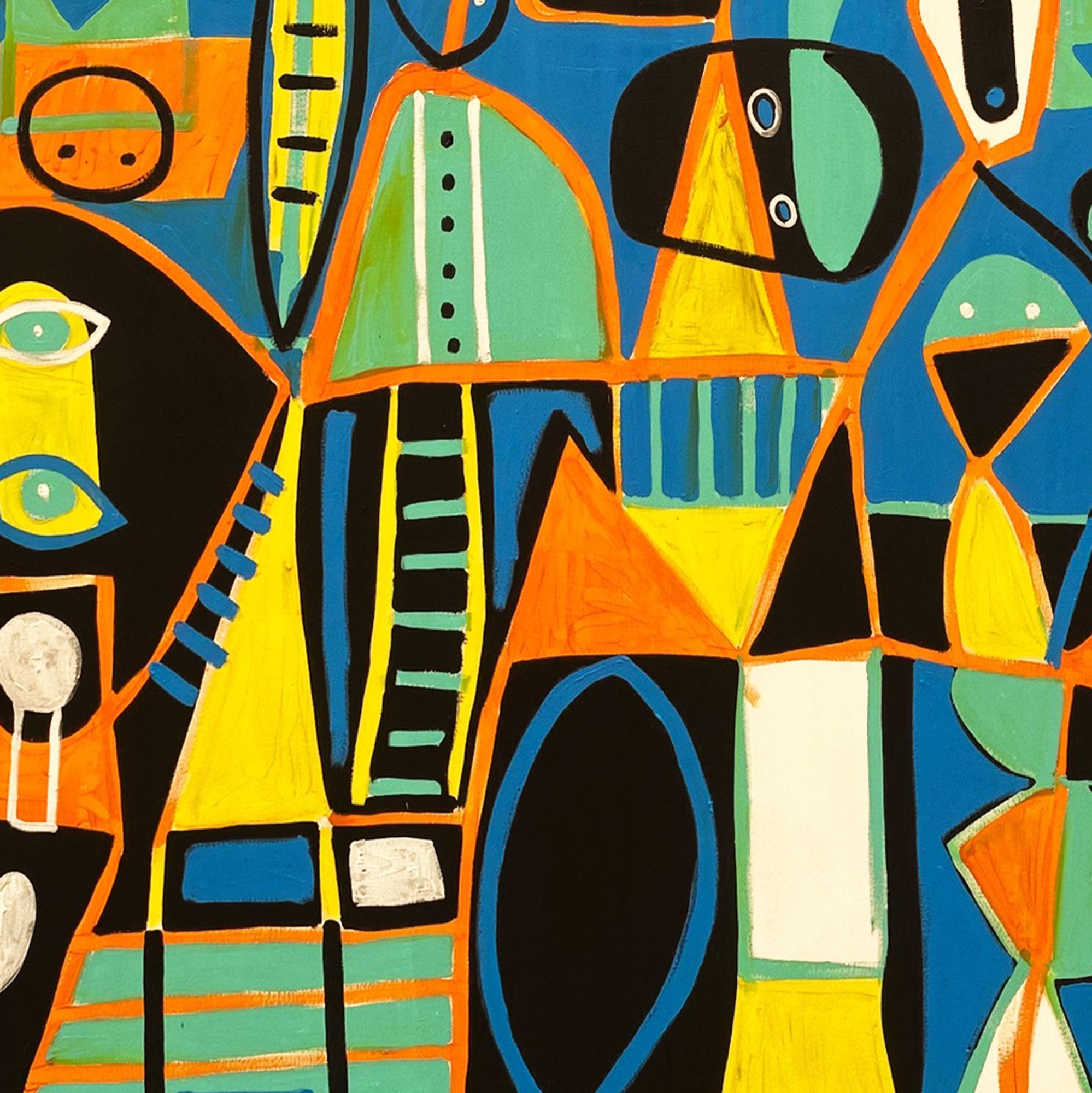 Notte blu, Arte contemporanea, Pittura astratta, 21° secolo - Painting Astratto di Enrique Pichardo