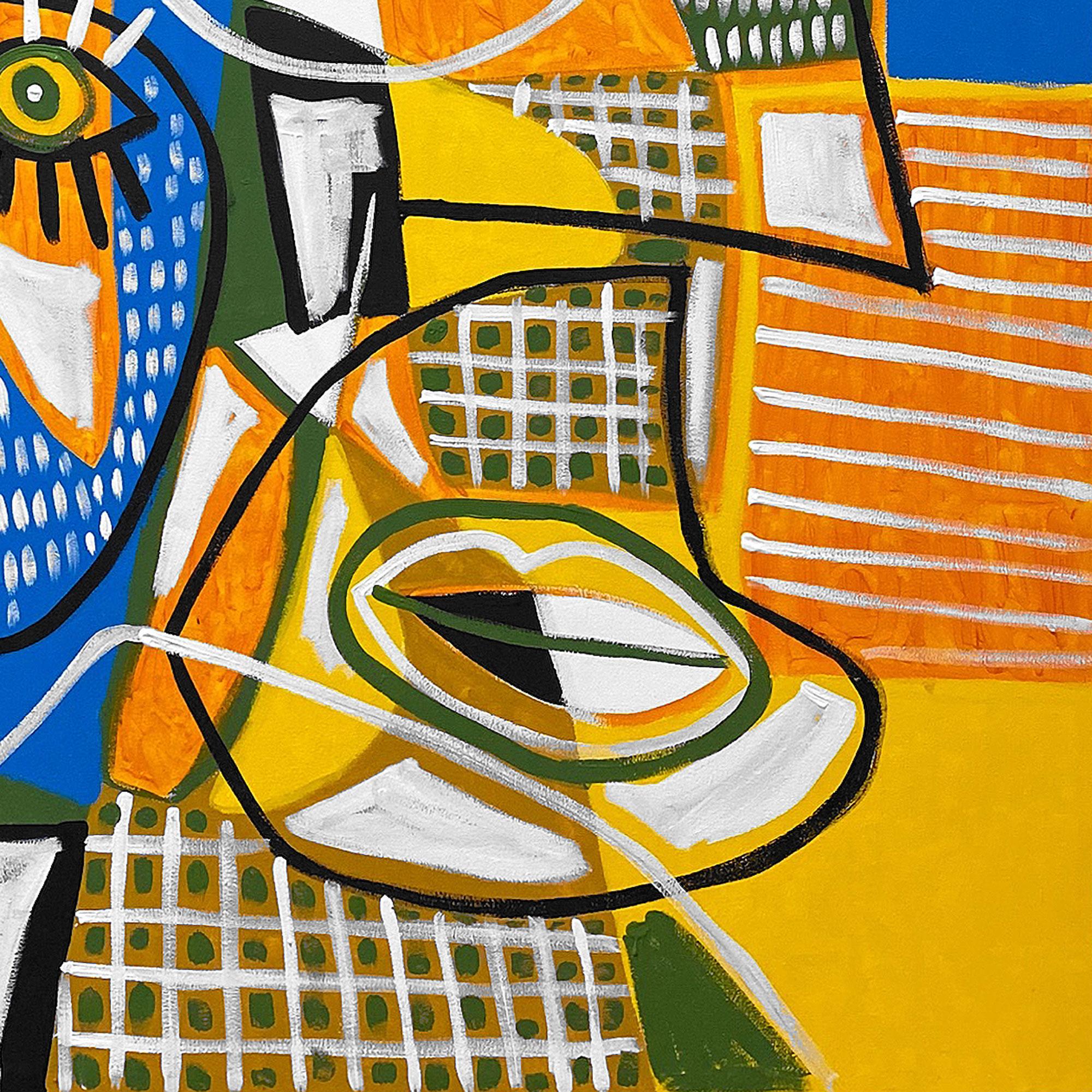 Caballero Aguila, Arte contemporanea, Pittura astratta, XXI secolo - Abstract Painting Arancia di Enrique Pichardo