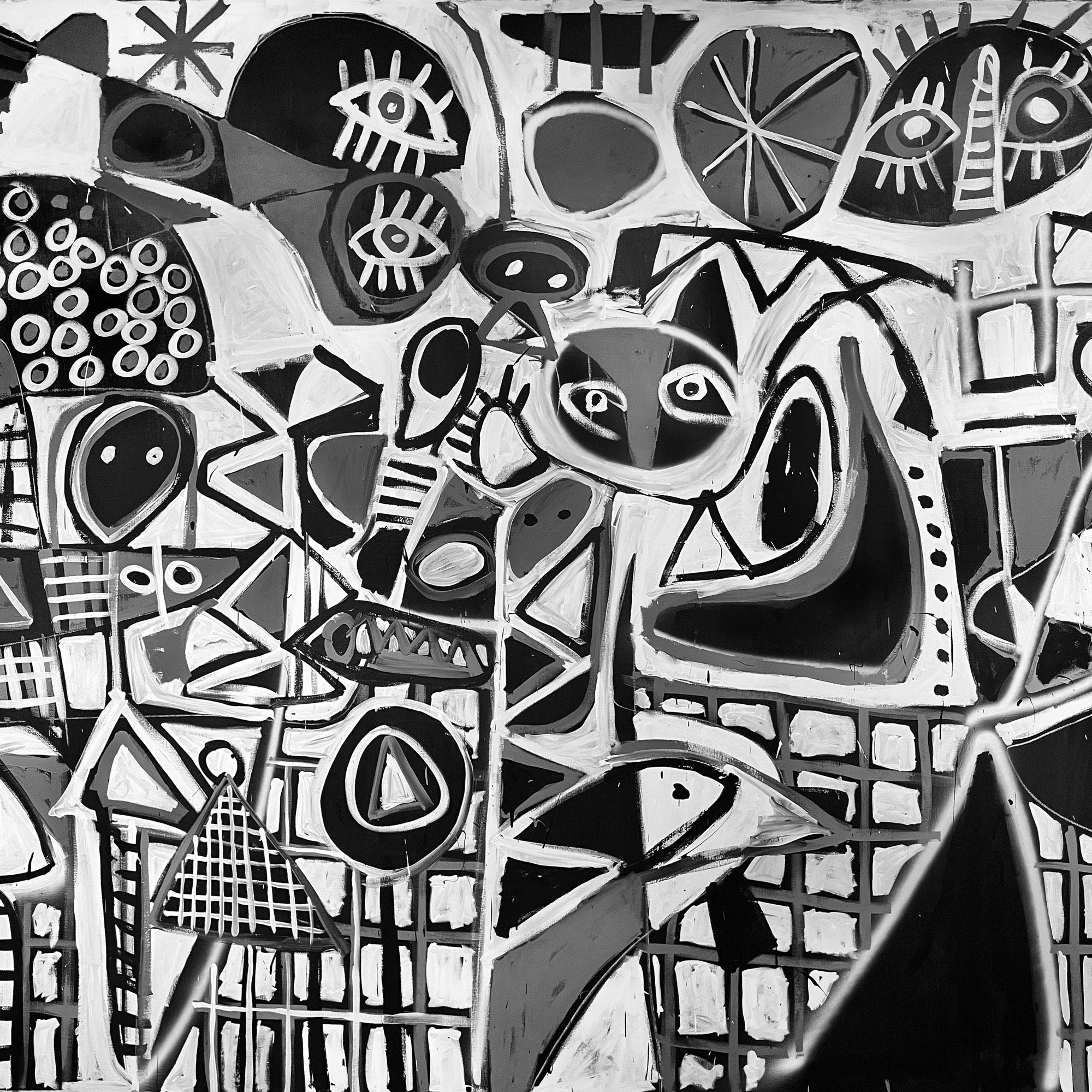 Caja Negra: Improvisación 6, Arte Contemporáneo, Pintura Abstracta, Siglo XXI - Painting de Enrique Pichardo