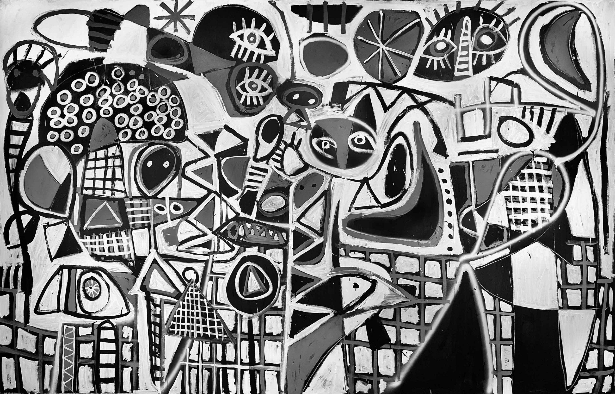 Abstract Painting de Enrique Pichardo - Caja Negra: Improvisación 6, Arte Contemporáneo, Pintura Abstracta, Siglo XXI