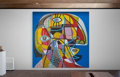 Cara Azul, Contemporary Art, Abstract Painting, 21st Century