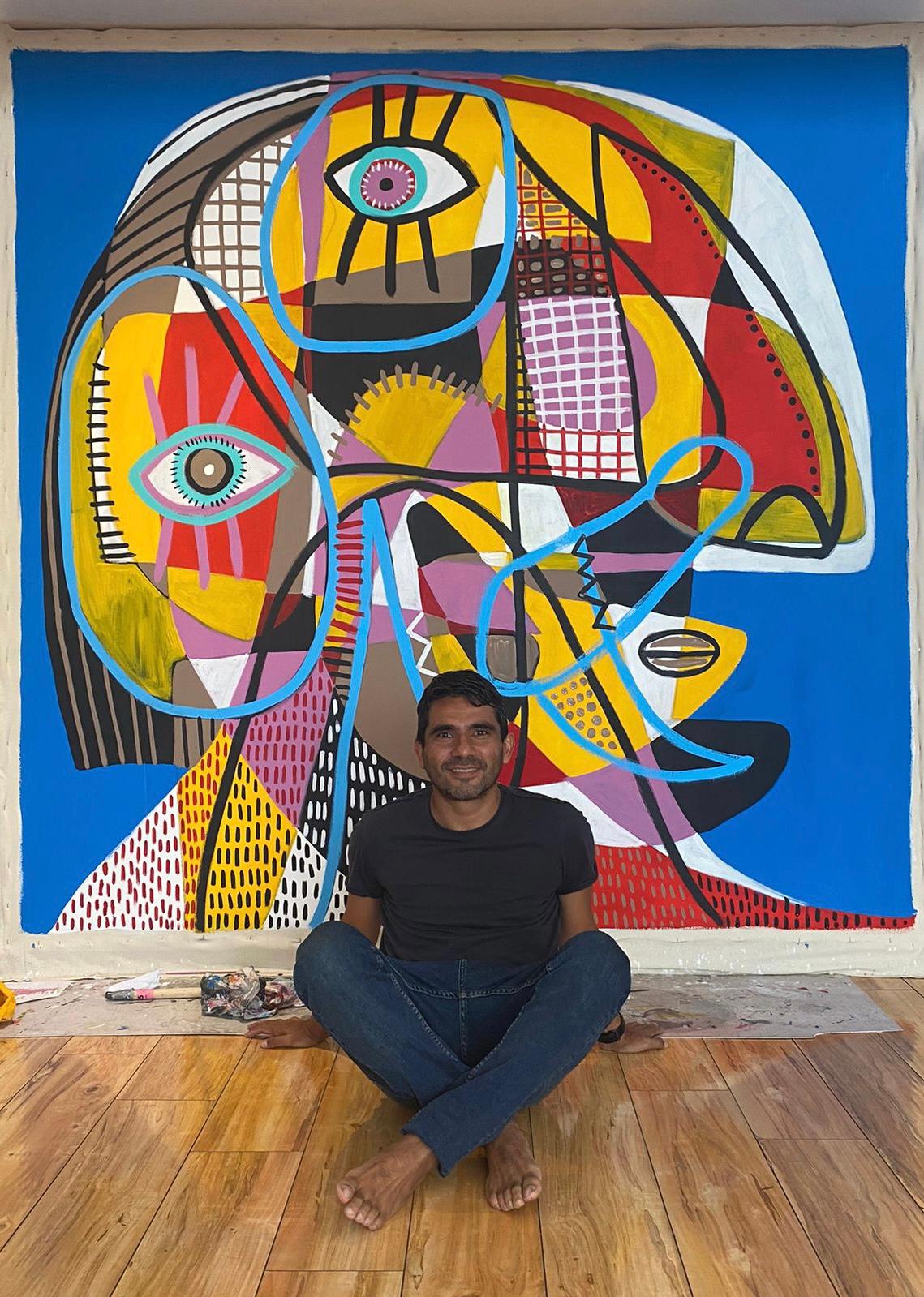 Cara Azul, Arte contemporanea, Pittura astratta, 21° secolo in vendita 3