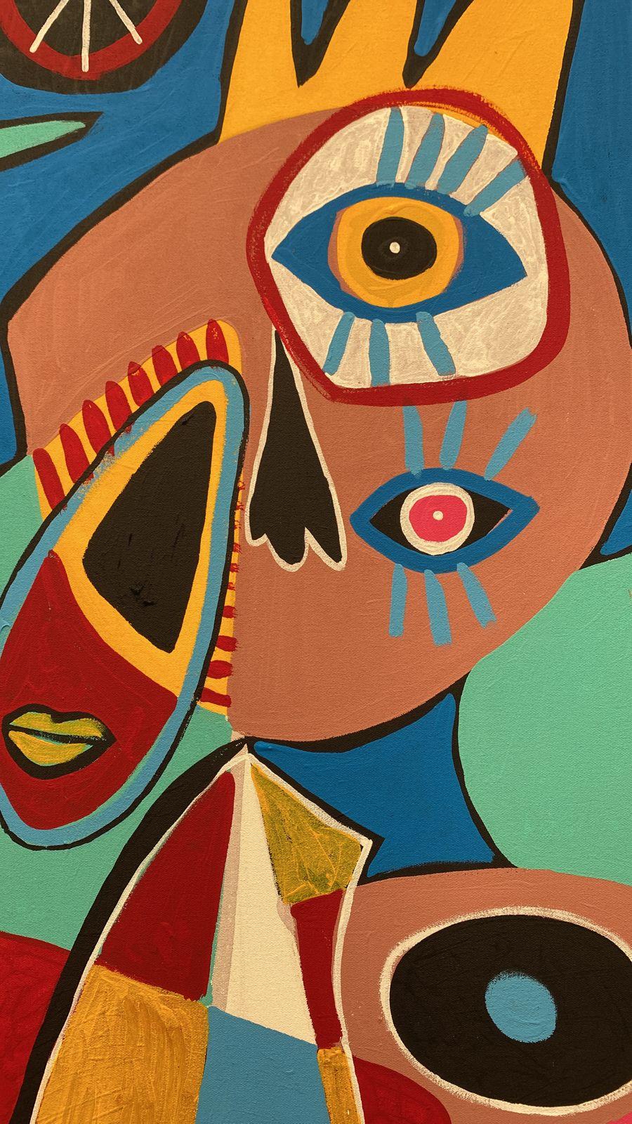 Caravana, Arte contemporanea, Pittura astratta, 21° secolo - Painting Astratto di Enrique Pichardo