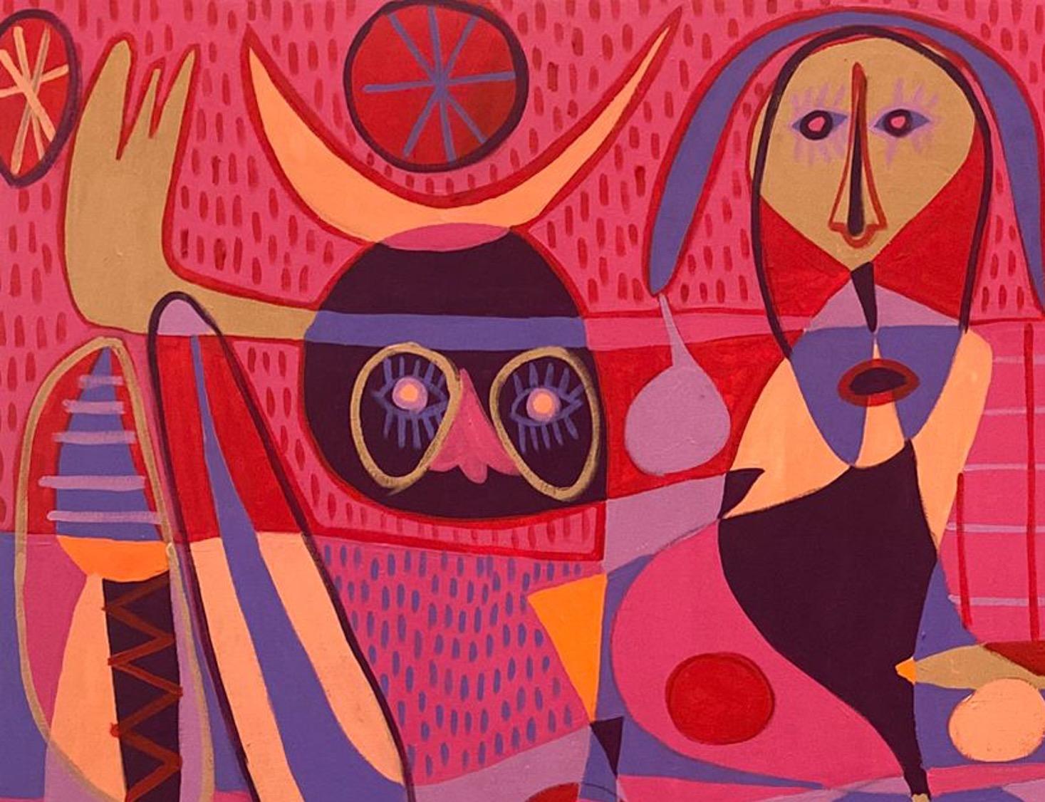 Ciudad Carmin II, Contemporary Art, Abstract Painting, 21st Century For Sale 1