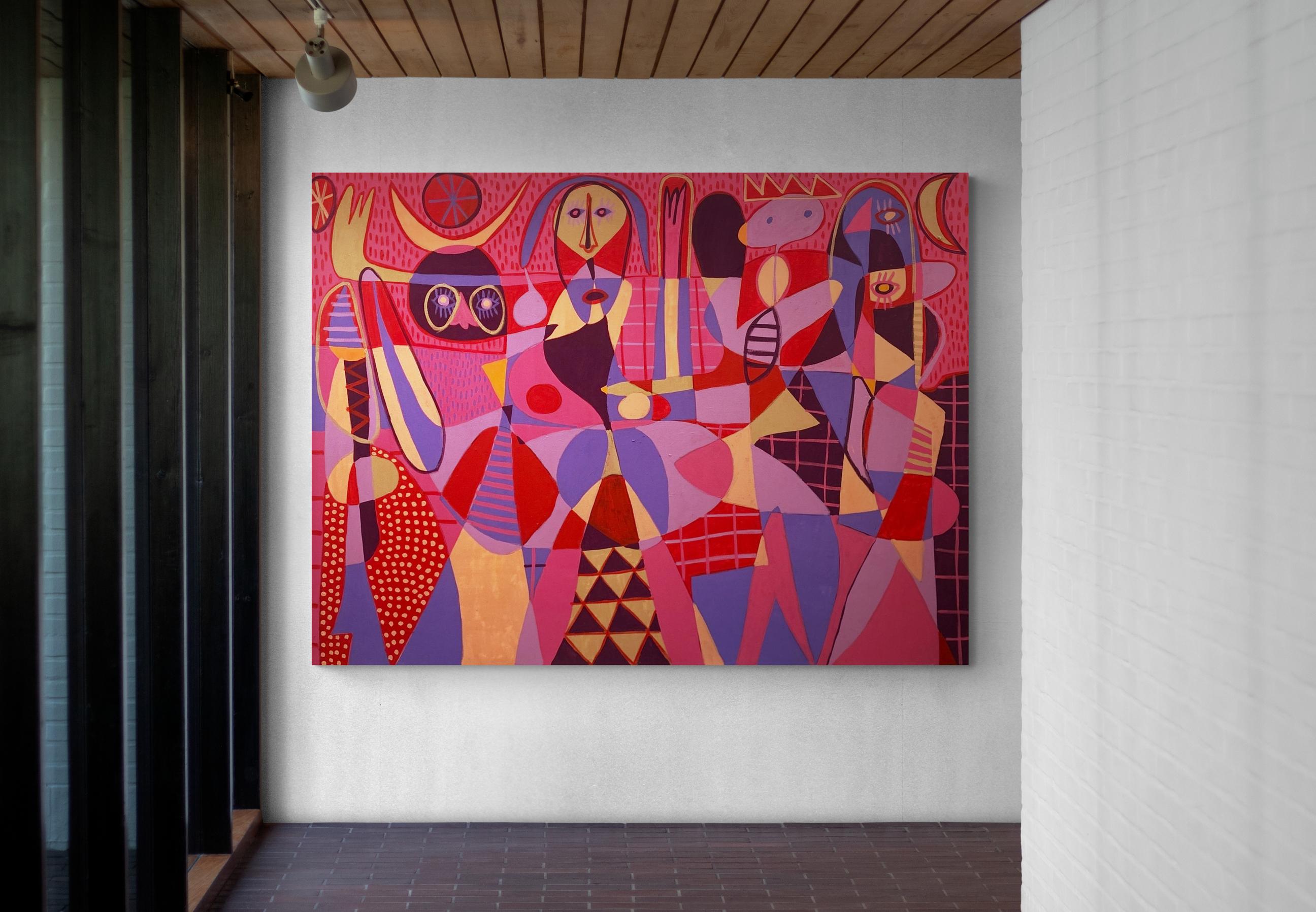 Ciudad Carmin II, Contemporary Art, Abstract Painting, 21st Century For Sale 6
