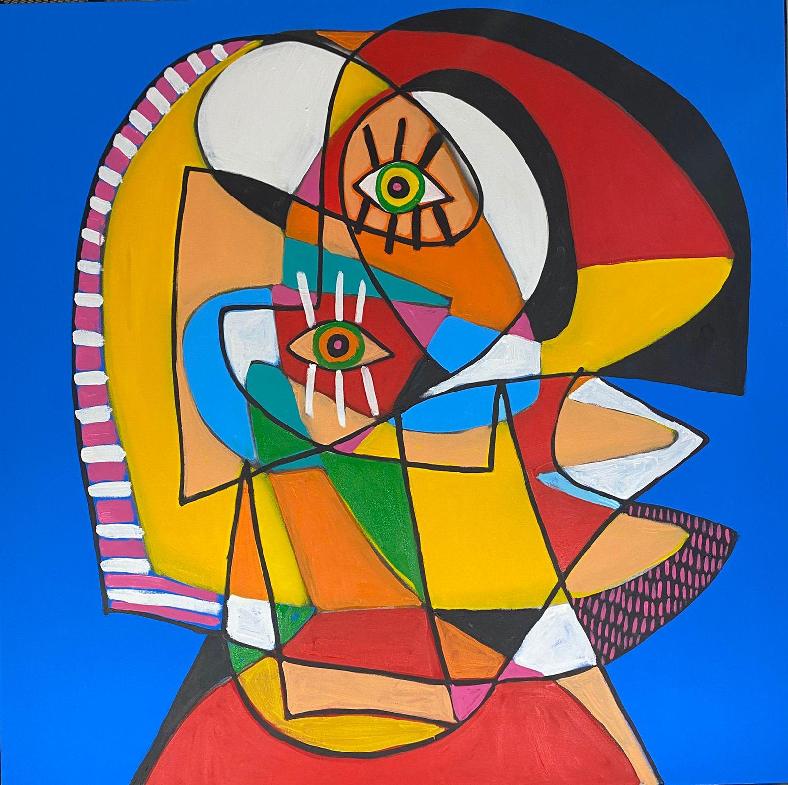 Abstract Painting di Enrique Pichardo - Testa di Commissione, Arte contemporanea, Pittura astratta, 21° secolo