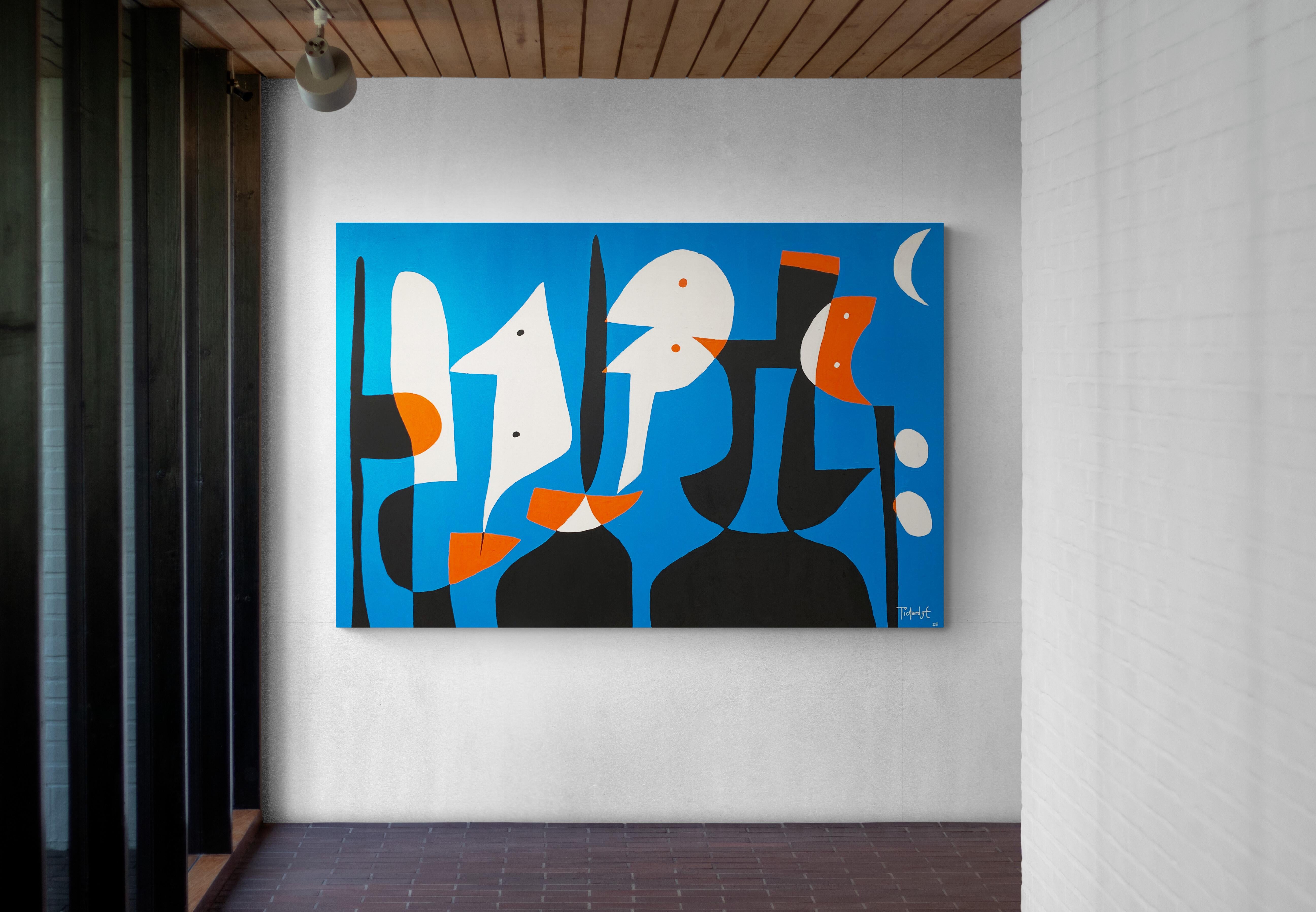 Composición en 4 Colores, Arte Contemporáneo, Pintura Abstracta, Siglo XXI - Painting de Enrique Pichardo