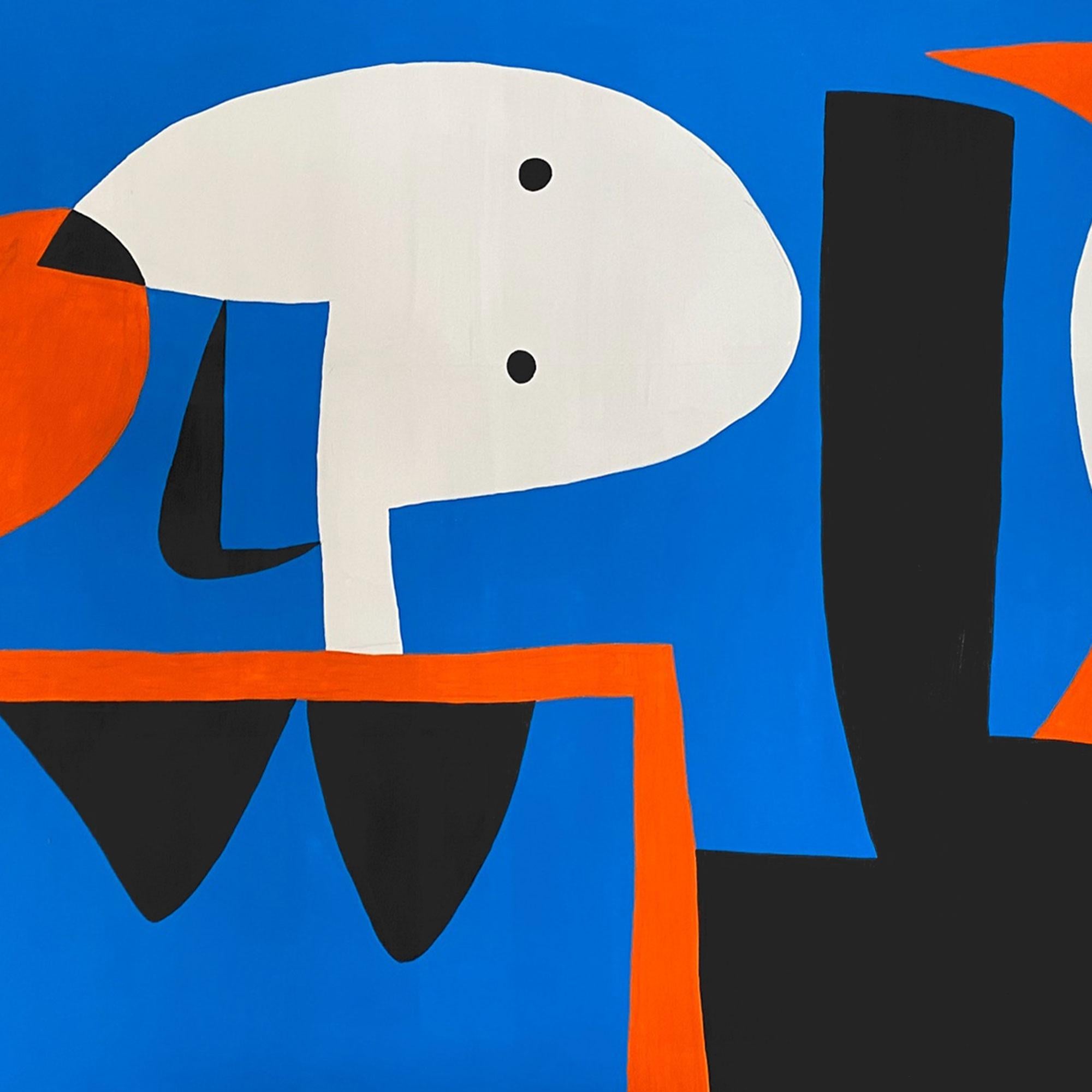 Composicion en Cuatro Colores, Arte contemporanea, Pittura astratta, 21° Secolo - Abstract Painting Blu di Enrique Pichardo