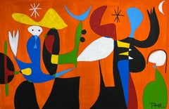 Composición en Naranja, Arte Contemporáneo, Pintura Abstracta, Siglo XXI