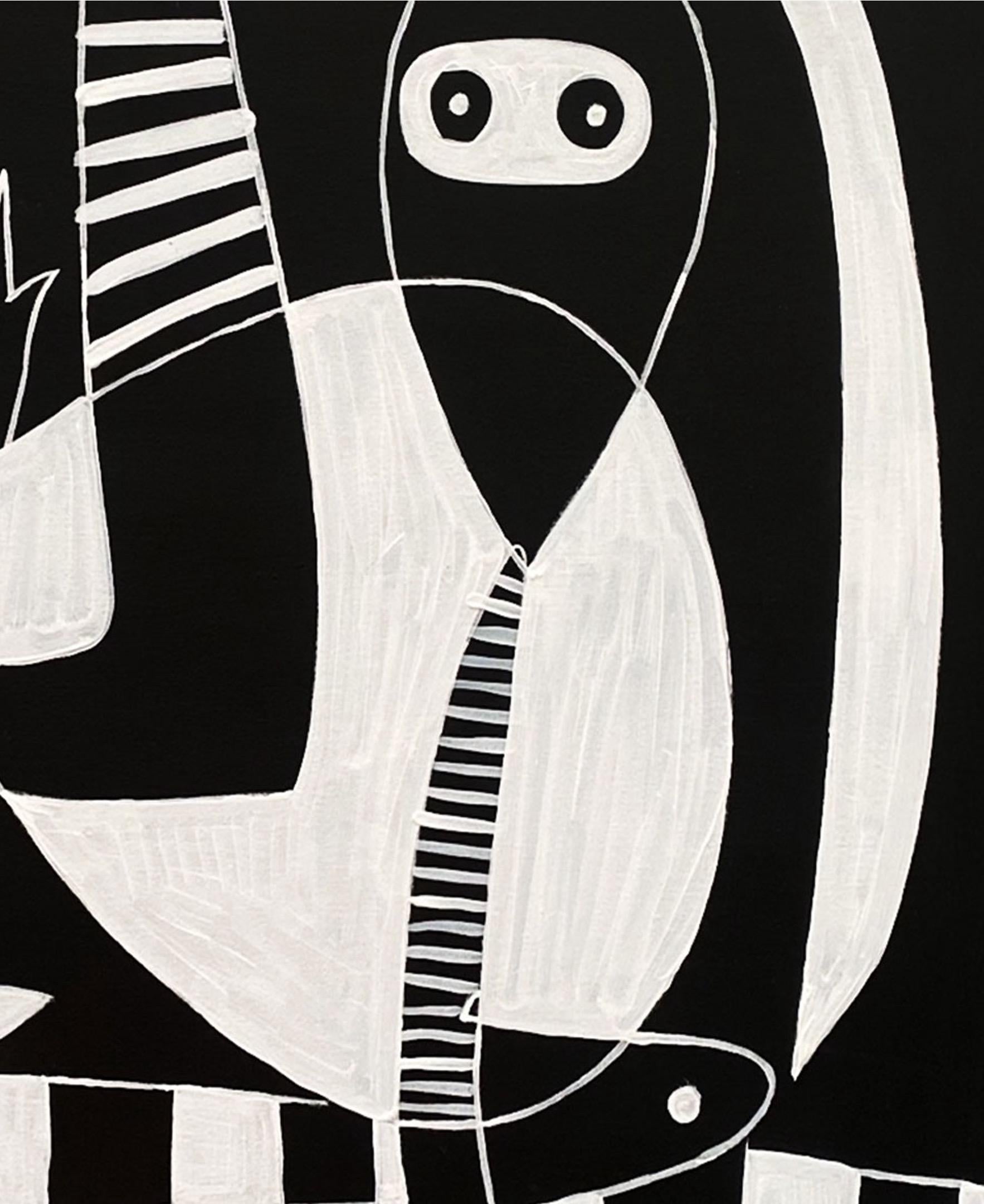 Composicion I, Arte contemporanea, Pittura astratta, 21° secolo - Abstract Painting Nero di Enrique Pichardo