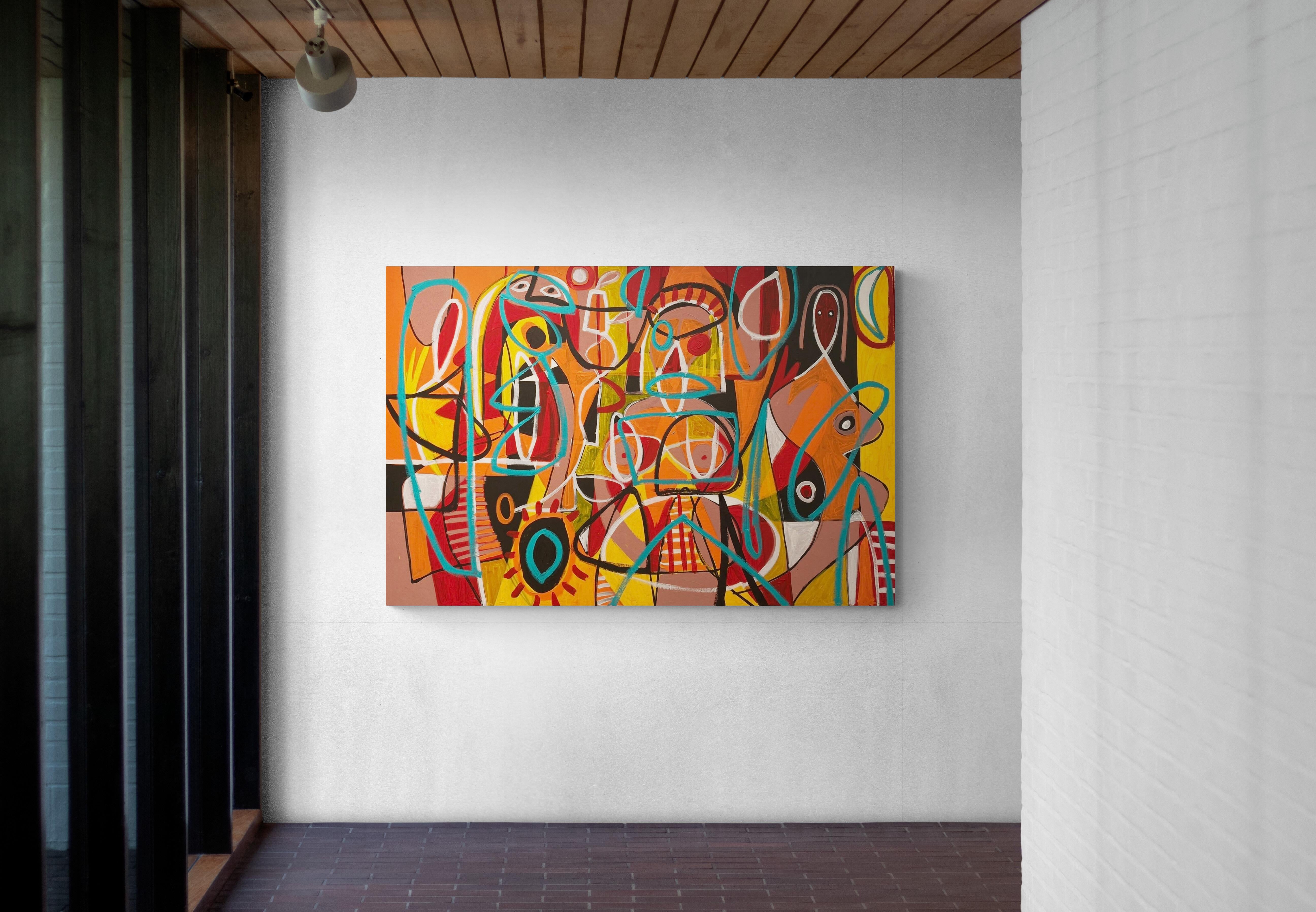 Composition, Art contemporain, Peinture abstraite, 21ème siècle - Painting de Enrique Pichardo