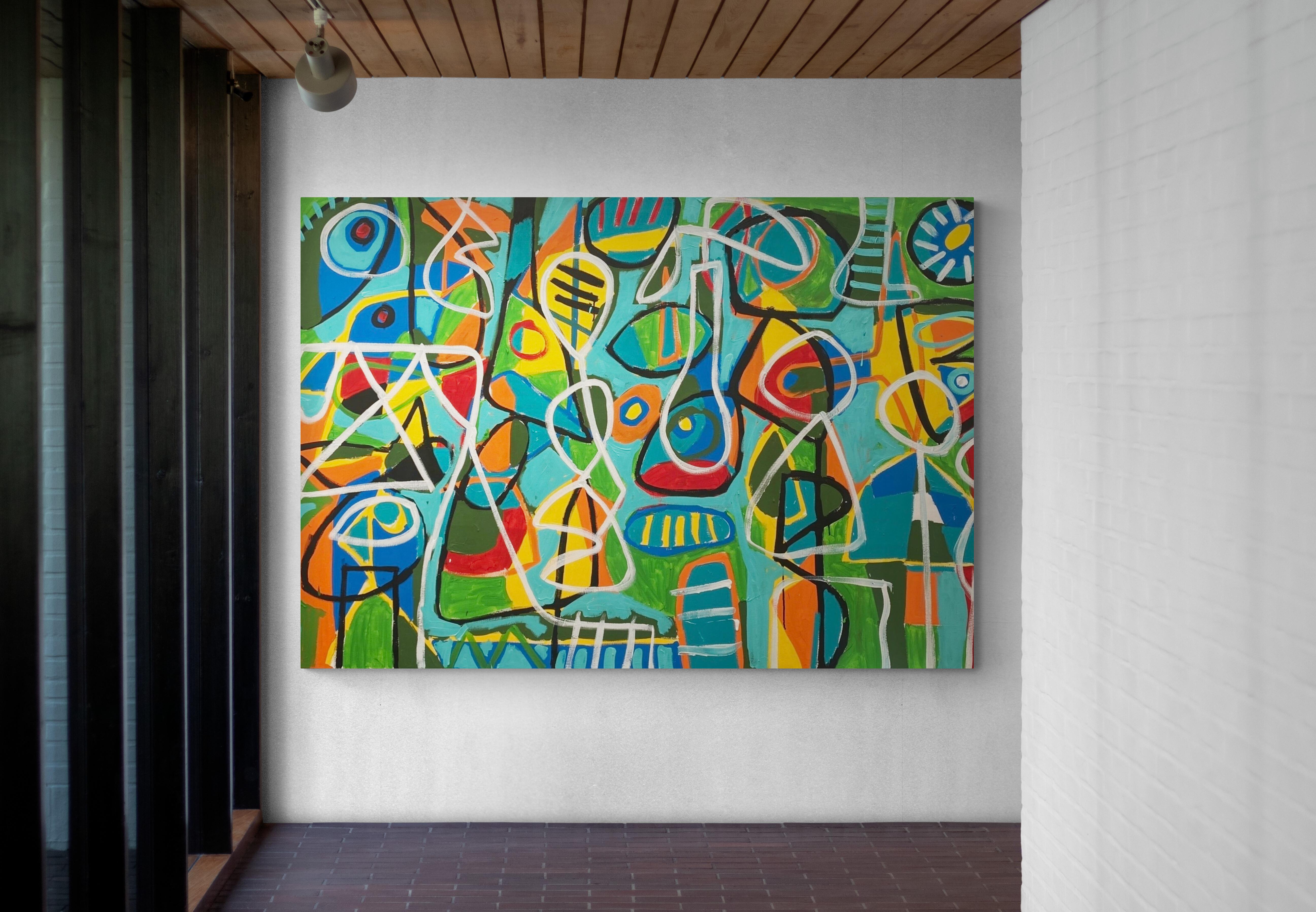 Composition Verde, Contemporary Art, Abstract Painting, 21st Century 1