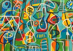 Composition Verde, Contemporary Art, Abstract Painting, 21st Century