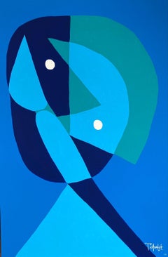 Cuerpo Escueto Azul, Contemporary Art, Abstract Painting, 21st Century