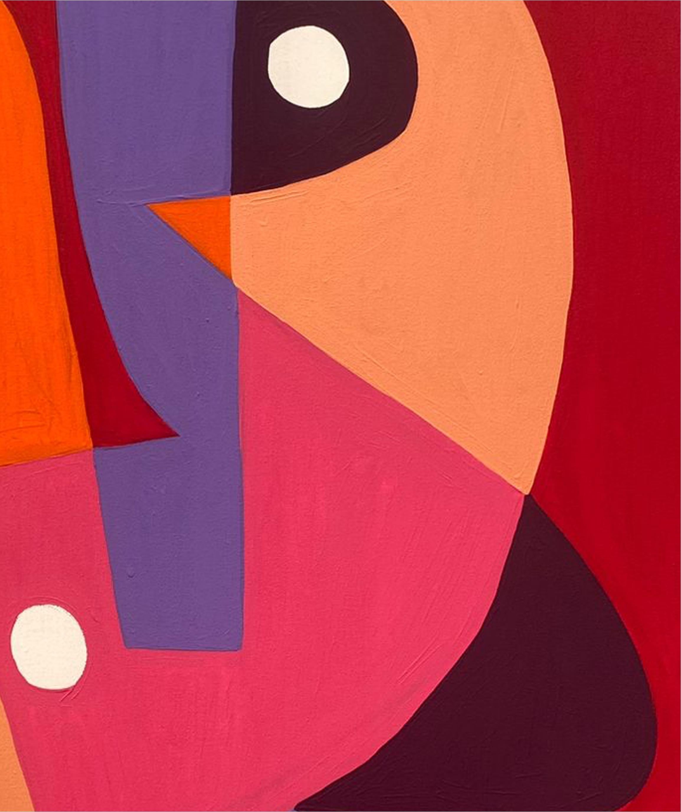 Cuerpo III, Arte contemporanea, Pittura astratta, 21° secolo - Abstract Painting Rosso di Enrique Pichardo