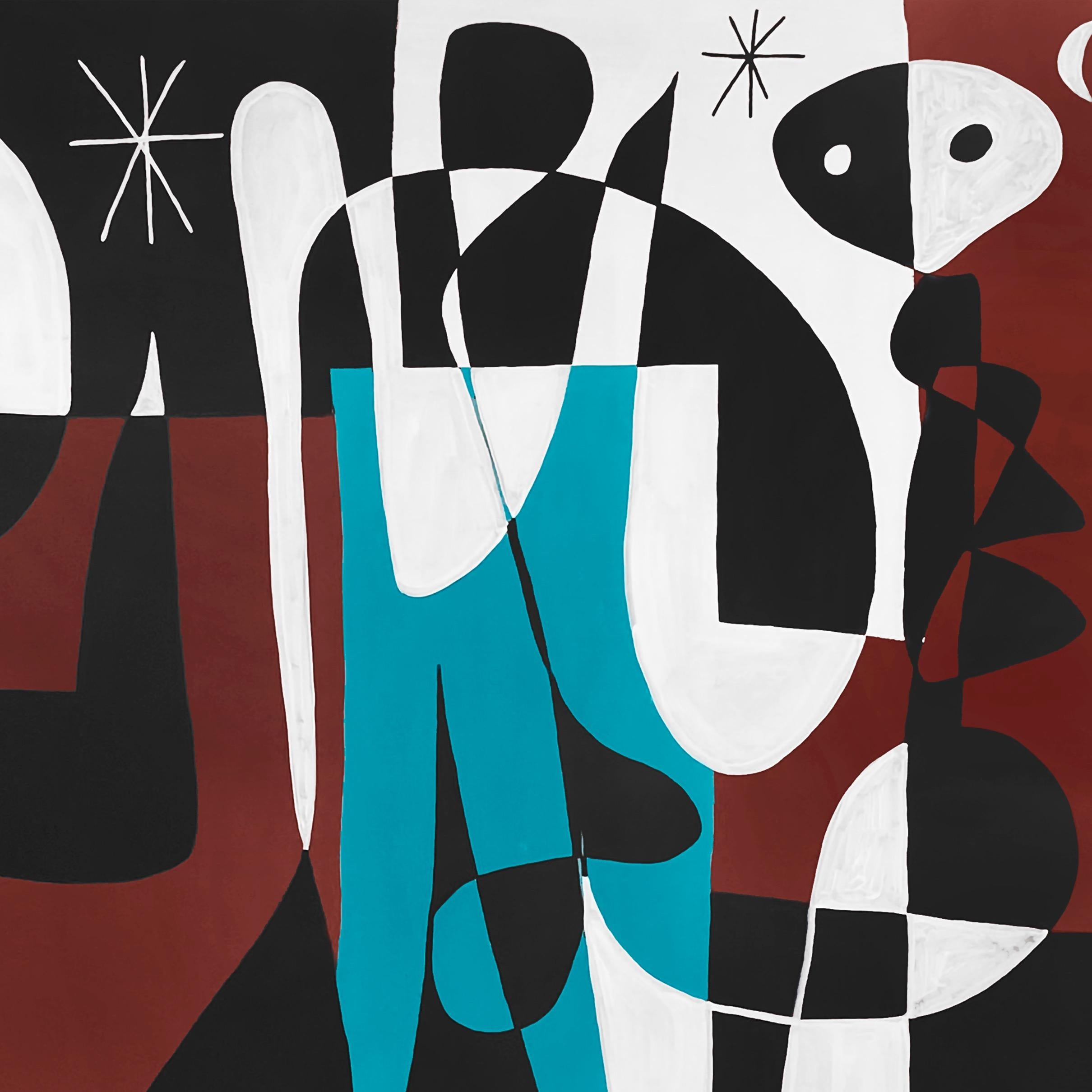 Desierto, Art contemporain, Peinture abstraite, 21ème siècle - Noir Abstract Painting par Enrique Pichardo