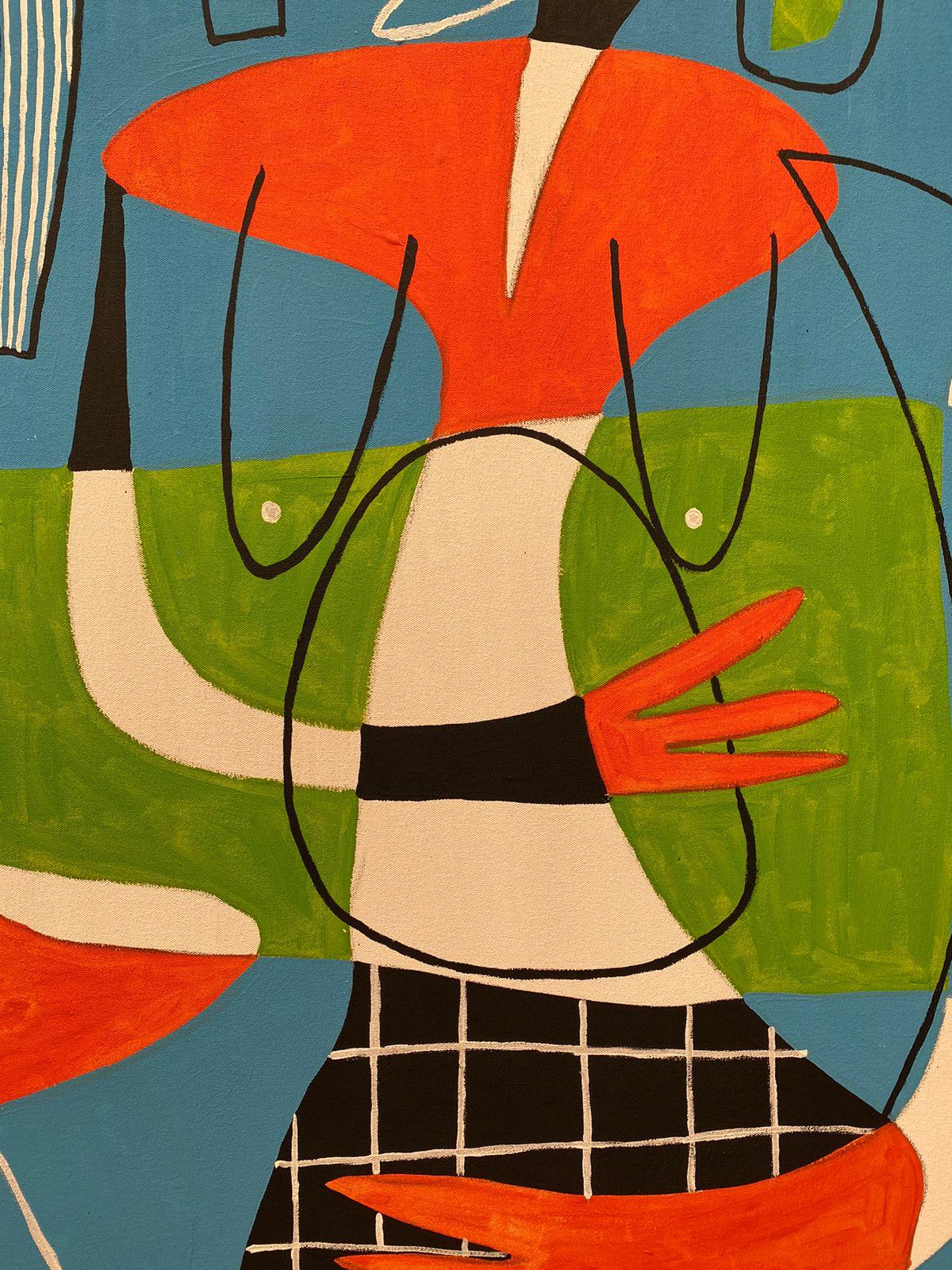 Fresca Mañana, Arte contemporanea, Pittura astratta, 21° secolo - Abstract Painting Blu di Enrique Pichardo
