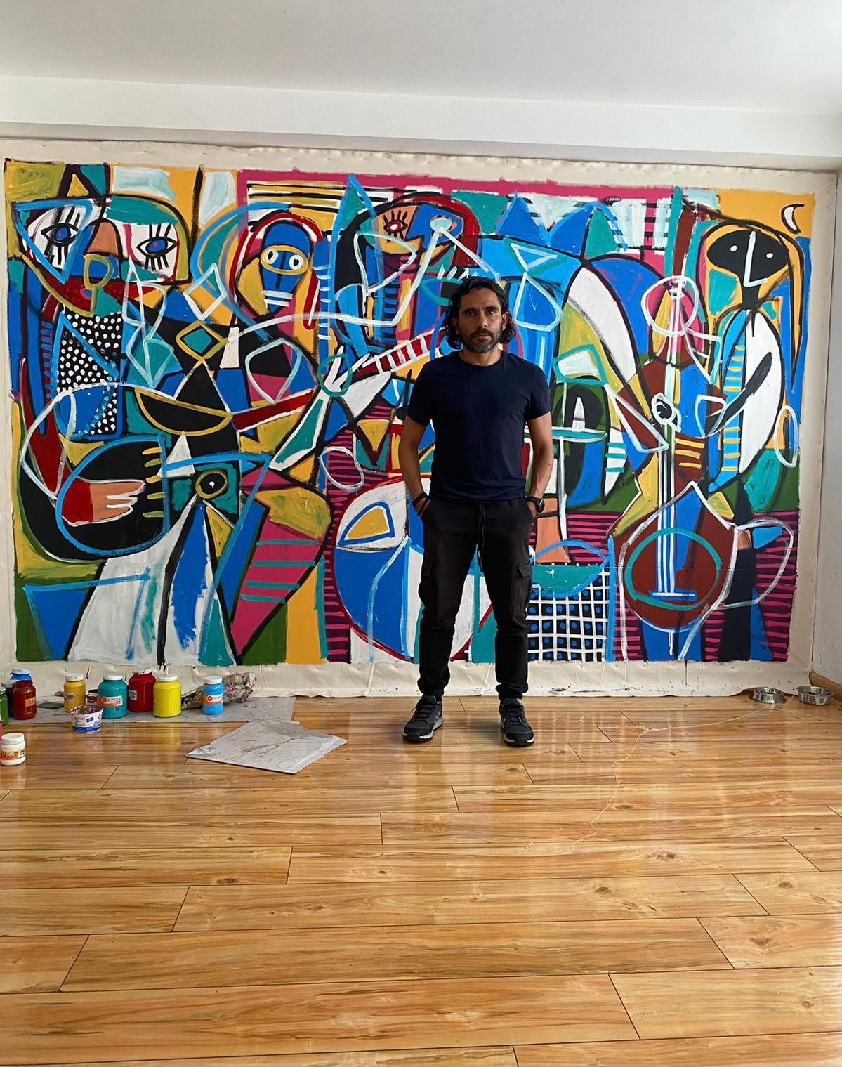 Funky Rhythm, Art contemporain, Peinture abstraite, 21ème siècle en vente 7