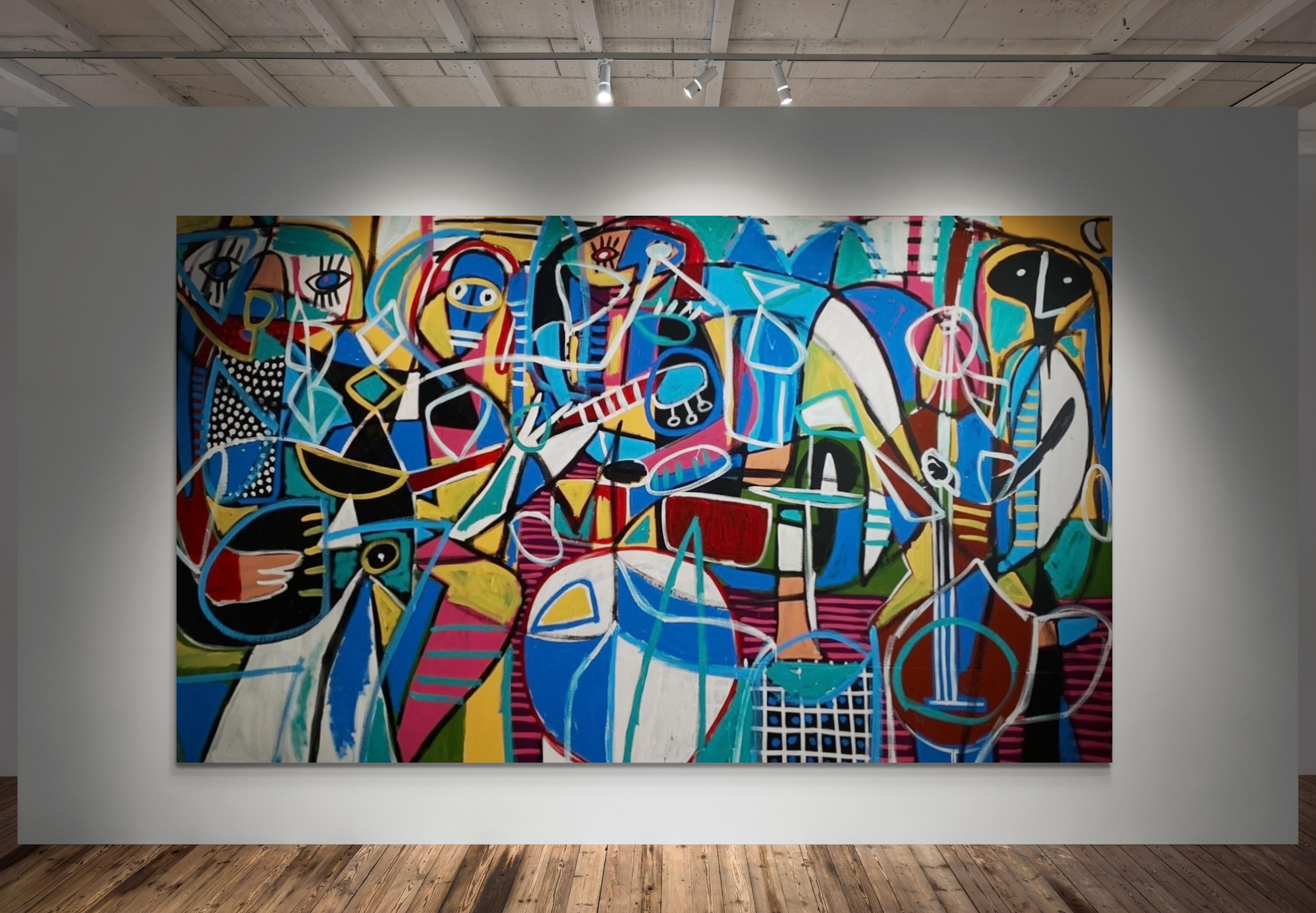 Funky Rhythm, Art contemporain, Peinture abstraite, 21ème siècle - Painting de Enrique Pichardo