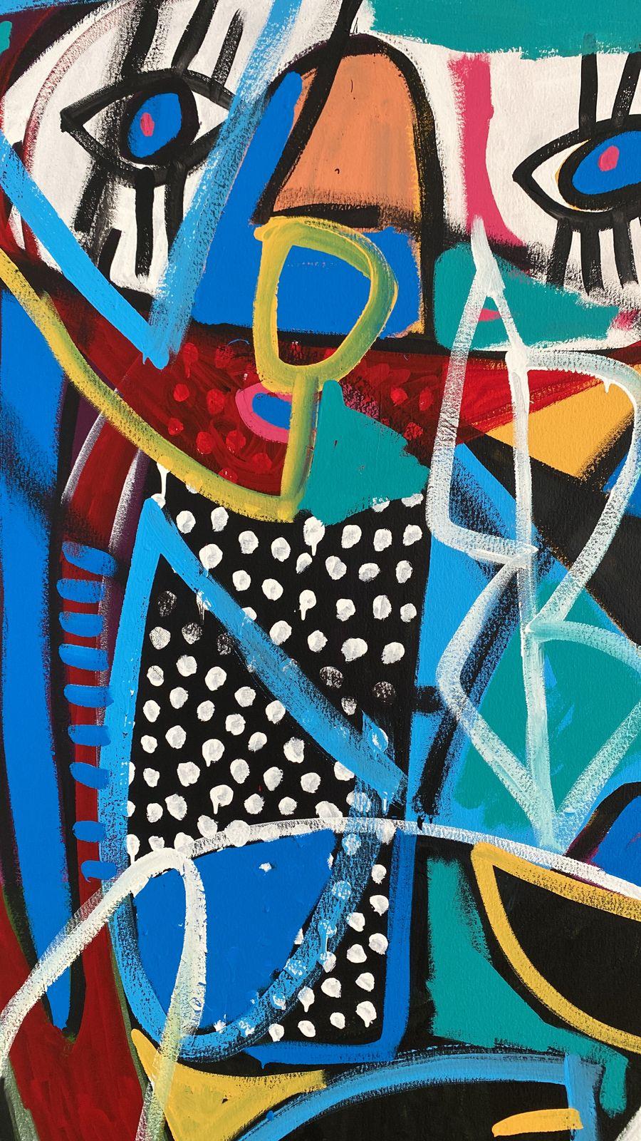 Ritmo funky, Arte contemporanea, Pittura astratta, 21° secolo - Painting Astratto di Enrique Pichardo