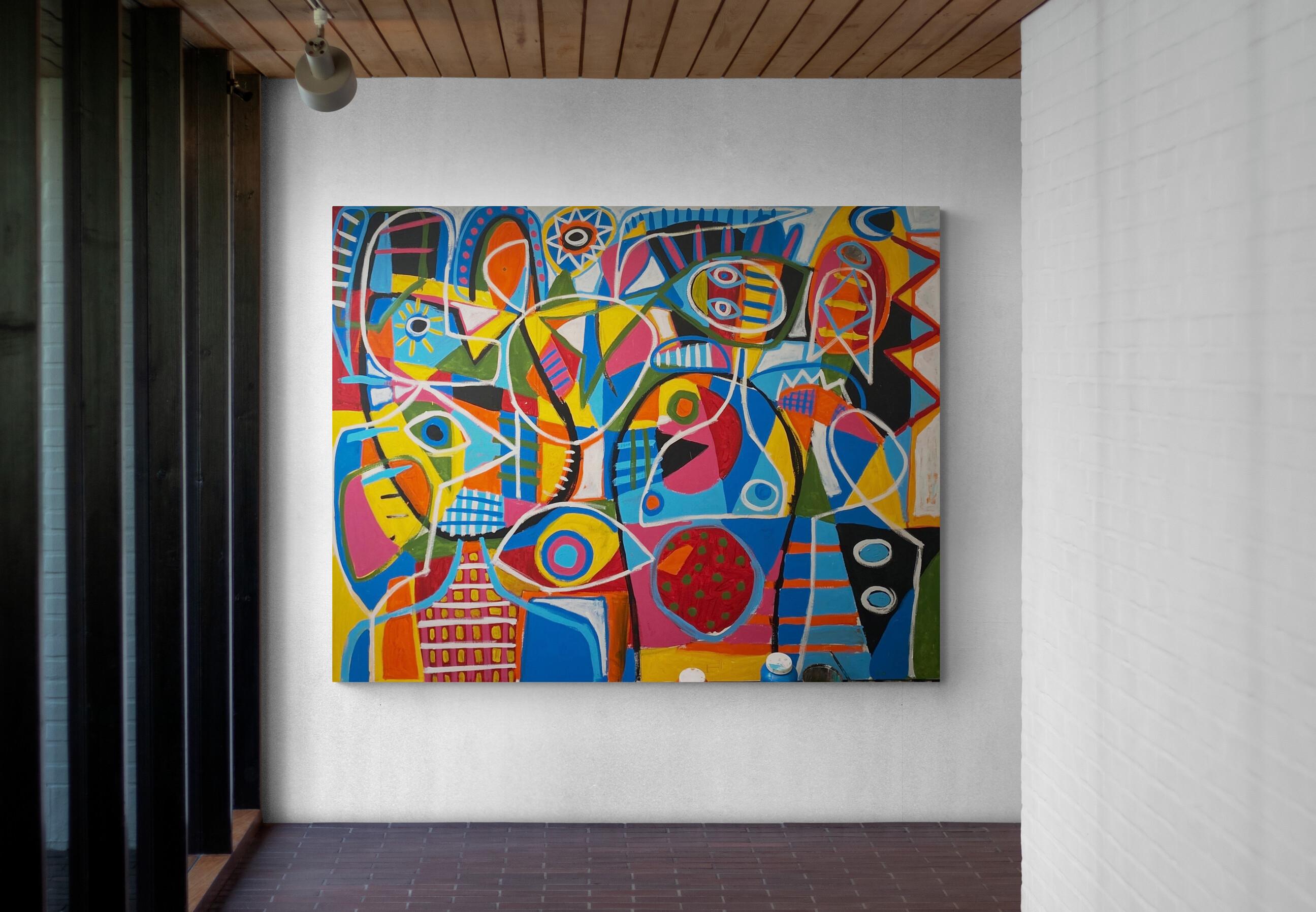 Improvisacion, Art contemporain, Peinture abstraite, 21ème siècle - Painting de Enrique Pichardo