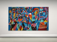 Improvisation Azul, Contemporary Art, Abstract Painting, 21st Century