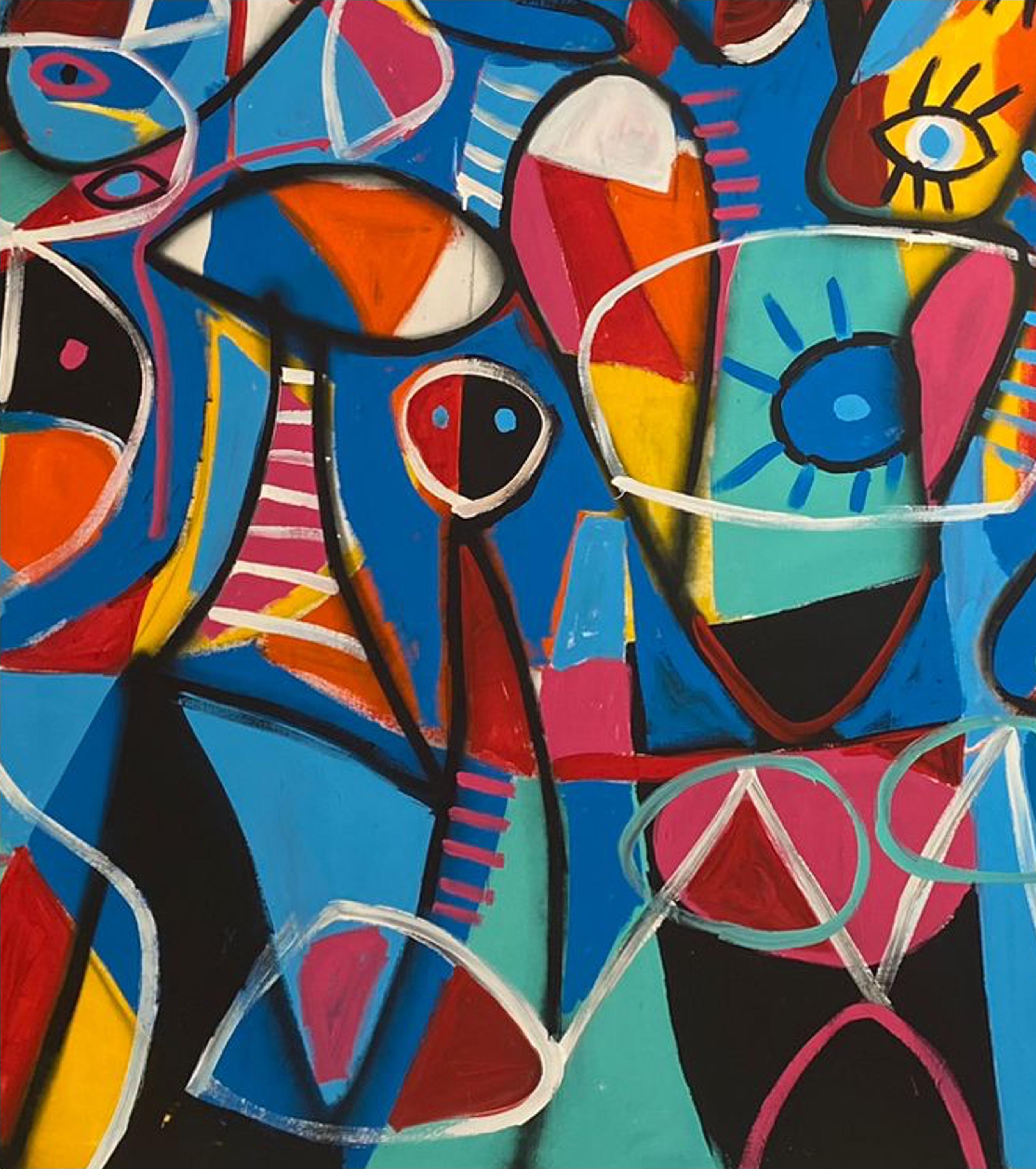 Improvisation Azul, Contemporary Art, Abstract Painting, 21st Century For Sale 3