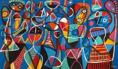 Improvisation Azul, Contemporary Art, Abstract Painting, 21st Century