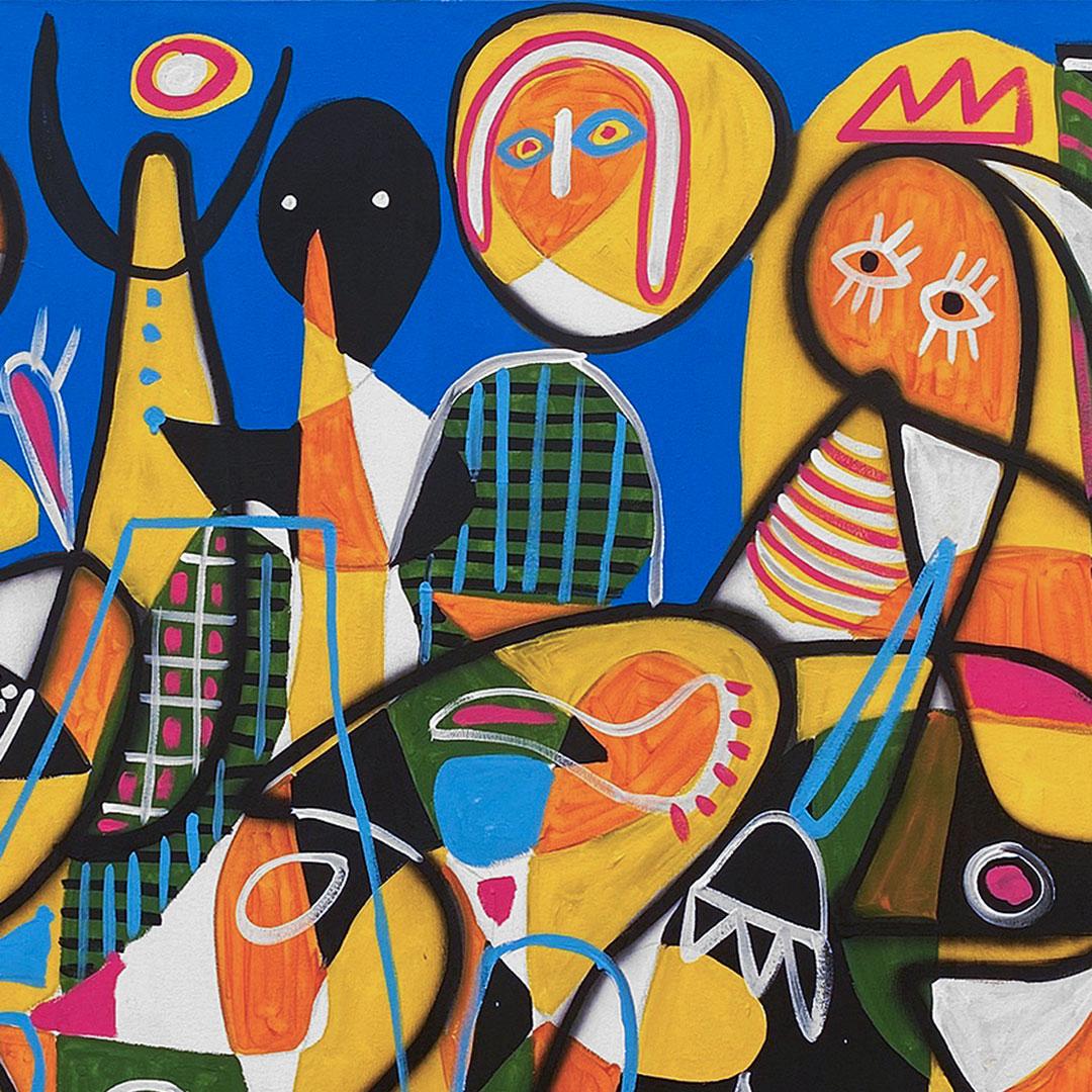 La Bacanal, Art contemporain, Peinture abstraite, 21ème siècle - Abstrait Painting par Enrique Pichardo