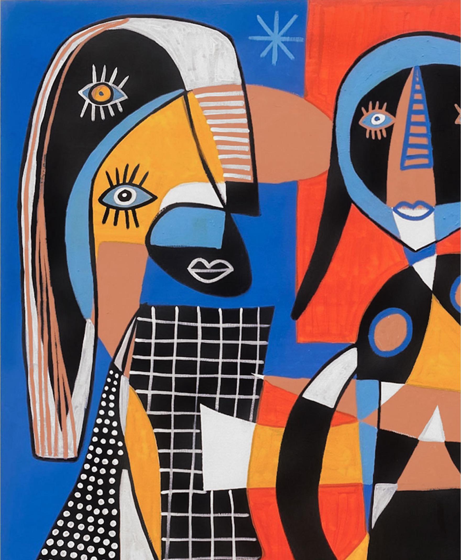 La Bienvenida, Arte contemporanea, Pittura astratta, 21° secolo - Abstract Painting Nero di Enrique Pichardo