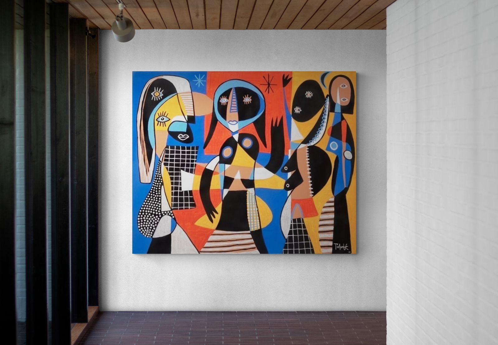 La Bienvenida, Arte contemporanea, Pittura astratta, 21° secolo - Painting di Enrique Pichardo