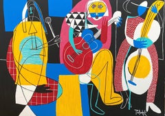 Los Musicos, Contemporary Art, Abstract Painting, 21st Century