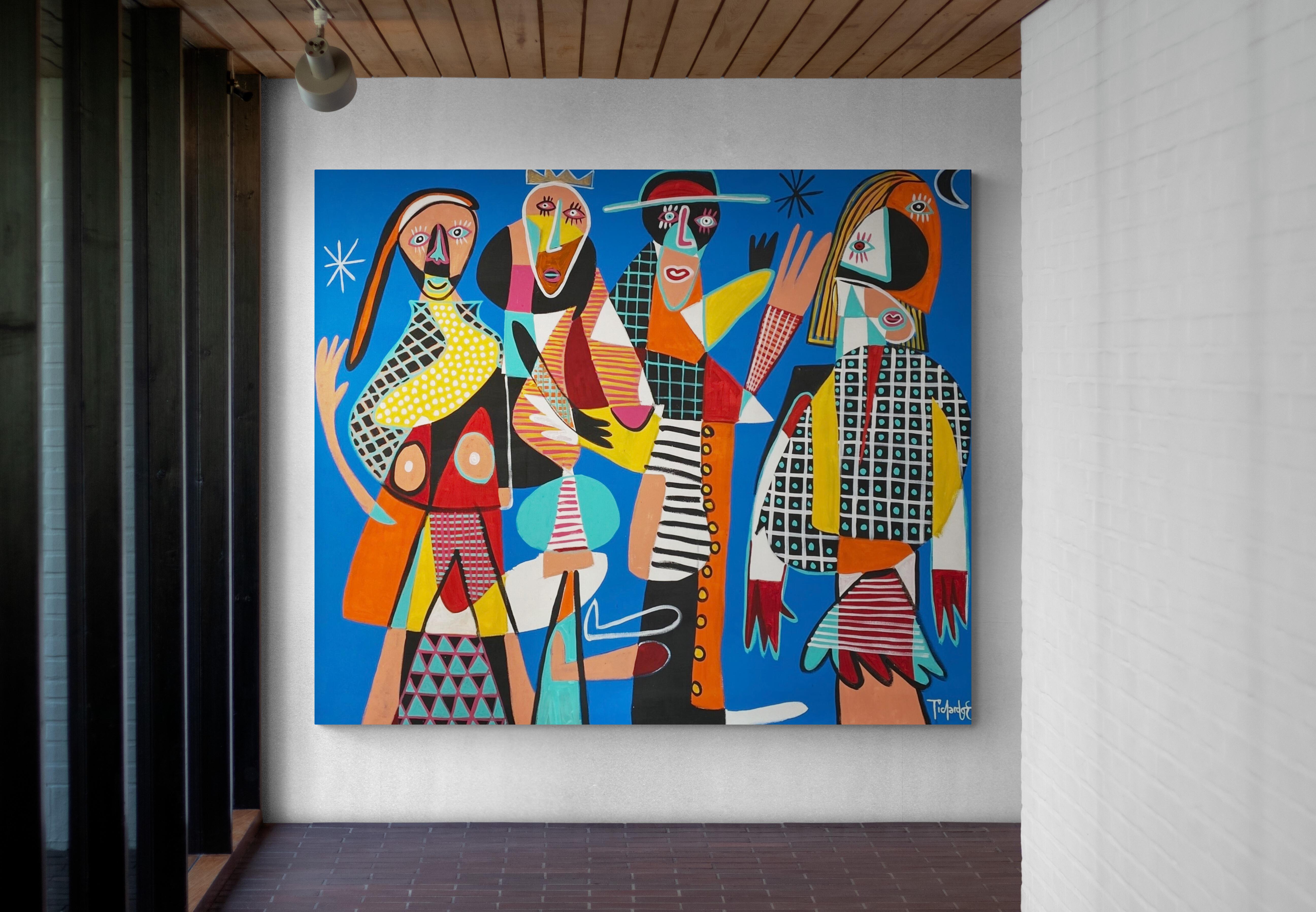 Los Parientes Raros, Arte contemporanea, Pittura astratta, 21° secolo - Painting di Enrique Pichardo