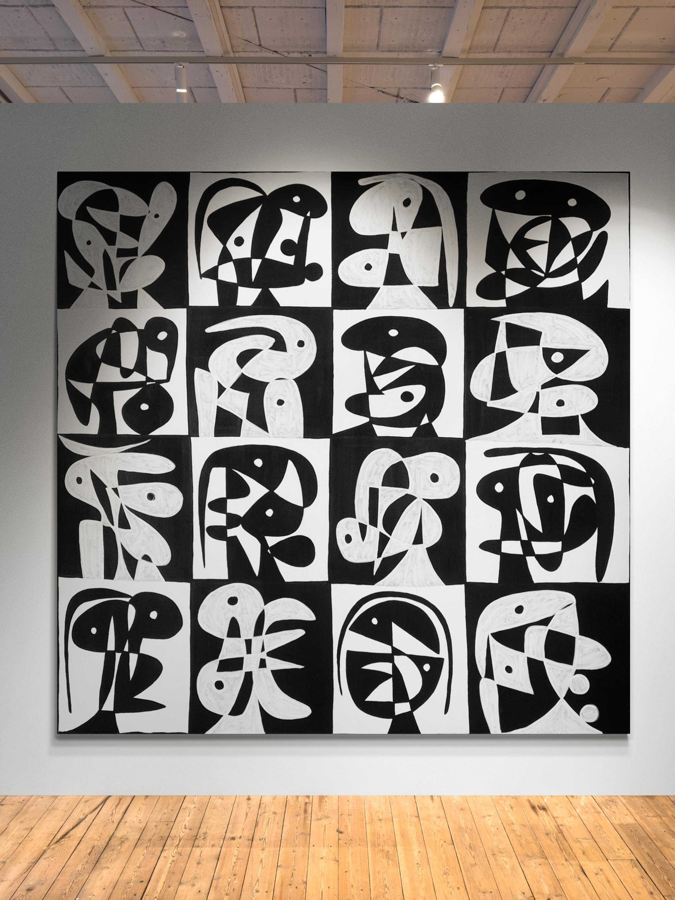 Mosaico de Ajedrez, Zeitgenössische Kunst, Abstrakte Malerei, 21. Jahrhundert im Angebot 1