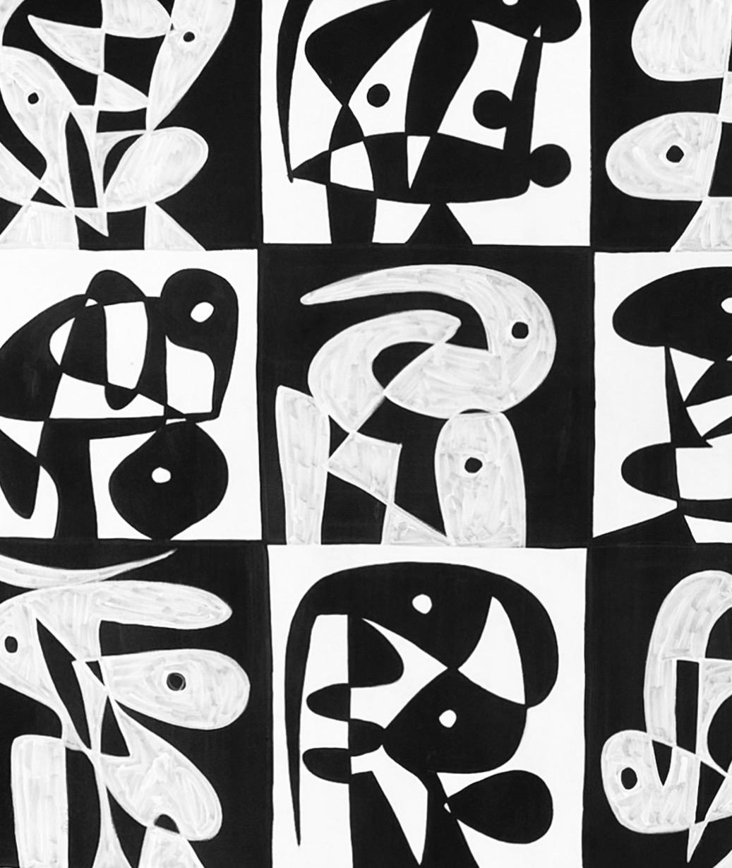 Mosaico de Ajedrez, Contemporary Art, Abstract Painting, 21st Century For Sale 5