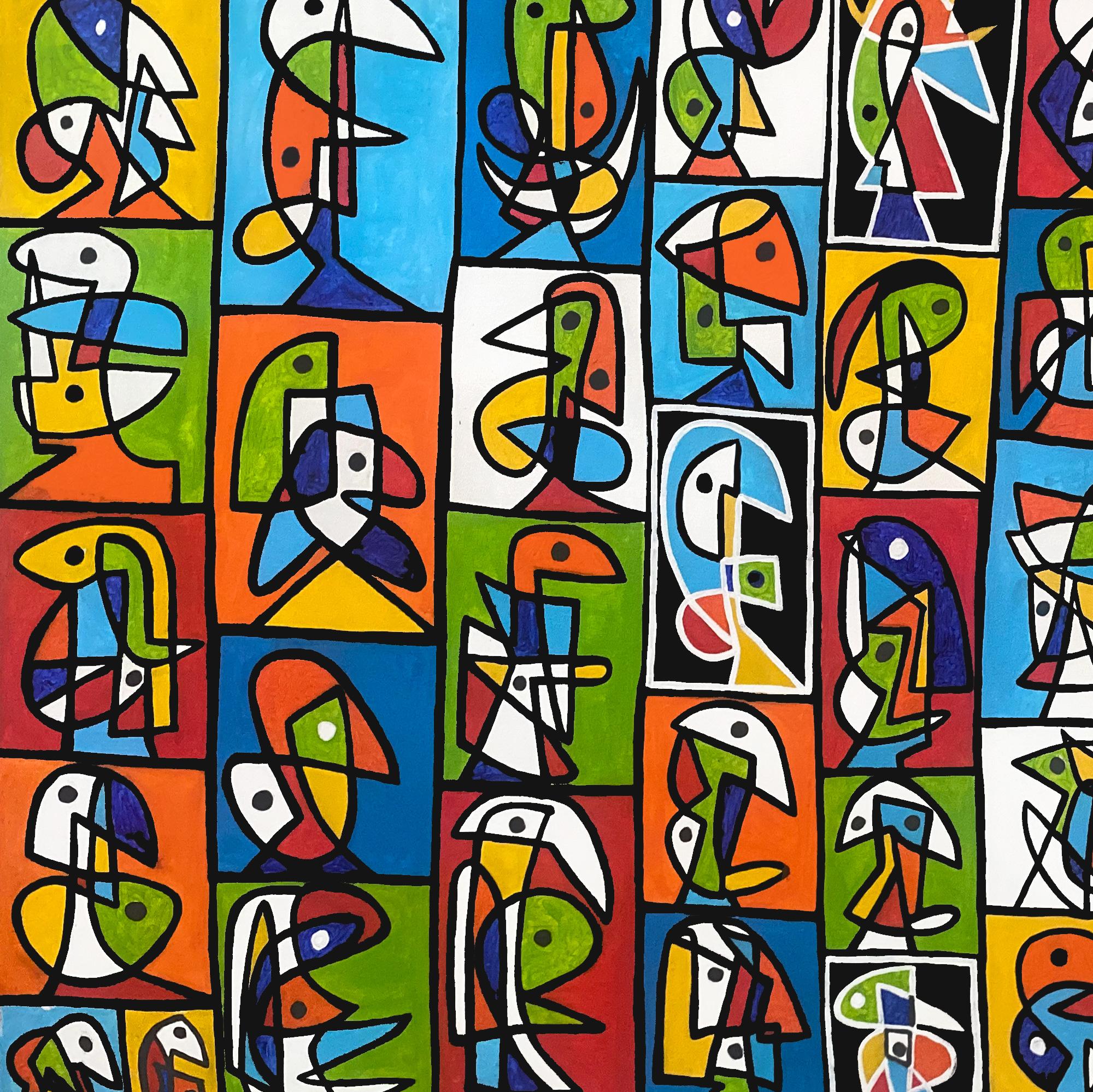 Mosaico de Colores, Arte Contemporáneo, Pintura Abstracta, Siglo XXI - Painting de Enrique Pichardo