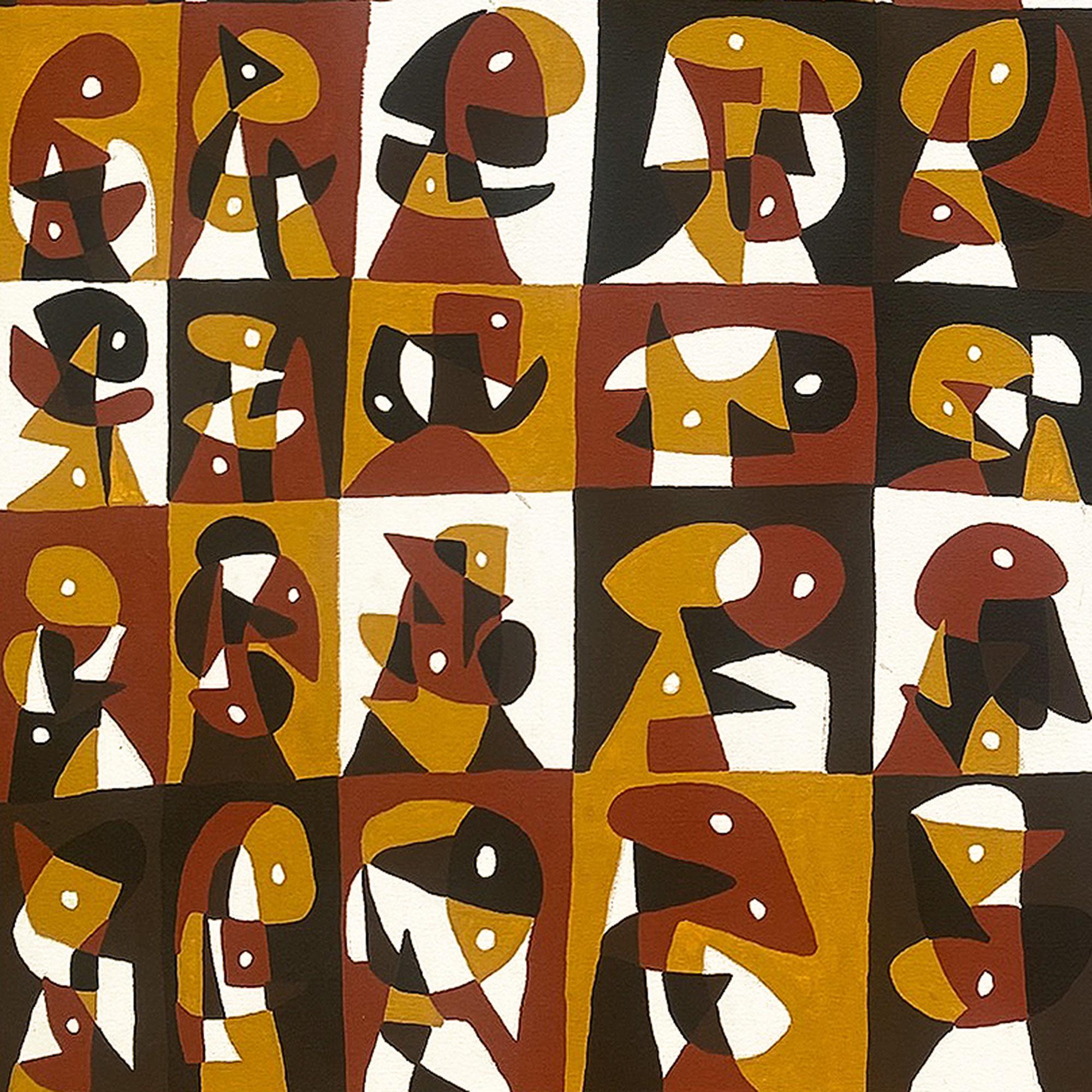 Mosaico en Ocres II, Arte contemporanea, Pittura astratta, 21° secolo - Painting di Enrique Pichardo