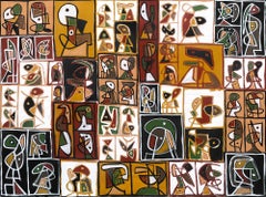 Mosaico en Ocres, Contemporary Art, Abstract Painting, 21st Century