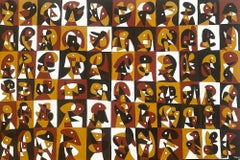 Mosaico en Ocres II, Contemporary Art, Abstract Painting, 21st Century