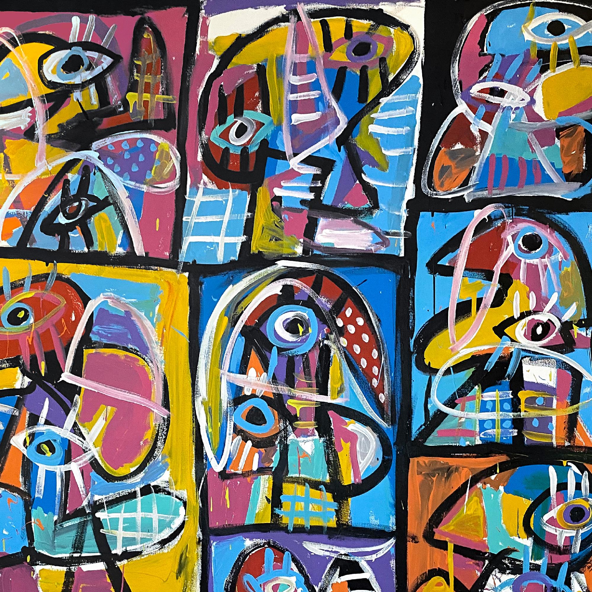 Mosaico en Vivo, Arte Contemporáneo, Pintura Abstracta, Siglo XXI - Painting de Enrique Pichardo