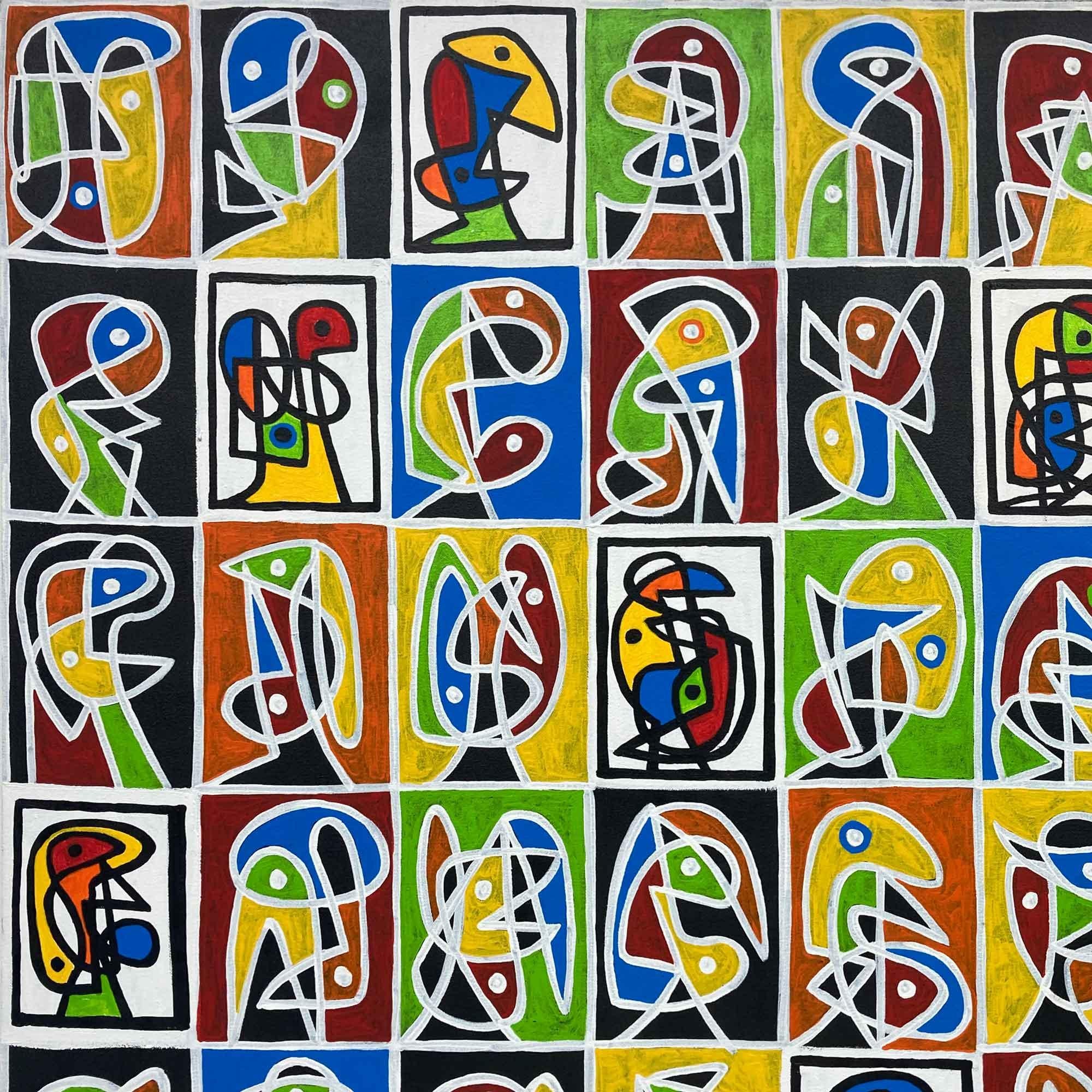 Mosaicos I, Art contemporain, Peinture abstraite, 21ème siècle - Abstrait Painting par Enrique Pichardo