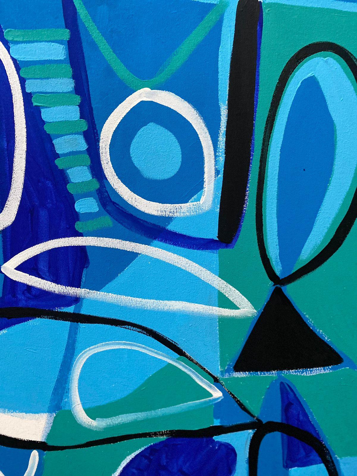 My Blues, Art contemporain, Peinture abstraite, 21ème siècle en vente 3