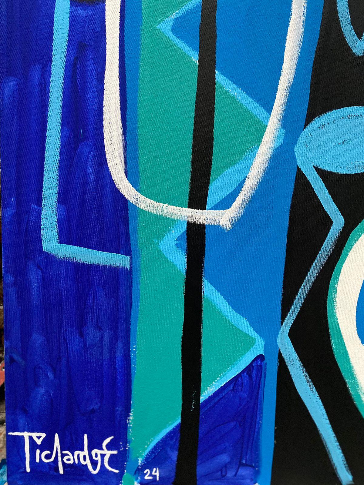 My Blues, Zeitgenössische Kunst, Abstrakte Malerei, 21. Jahrhundert im Angebot 5