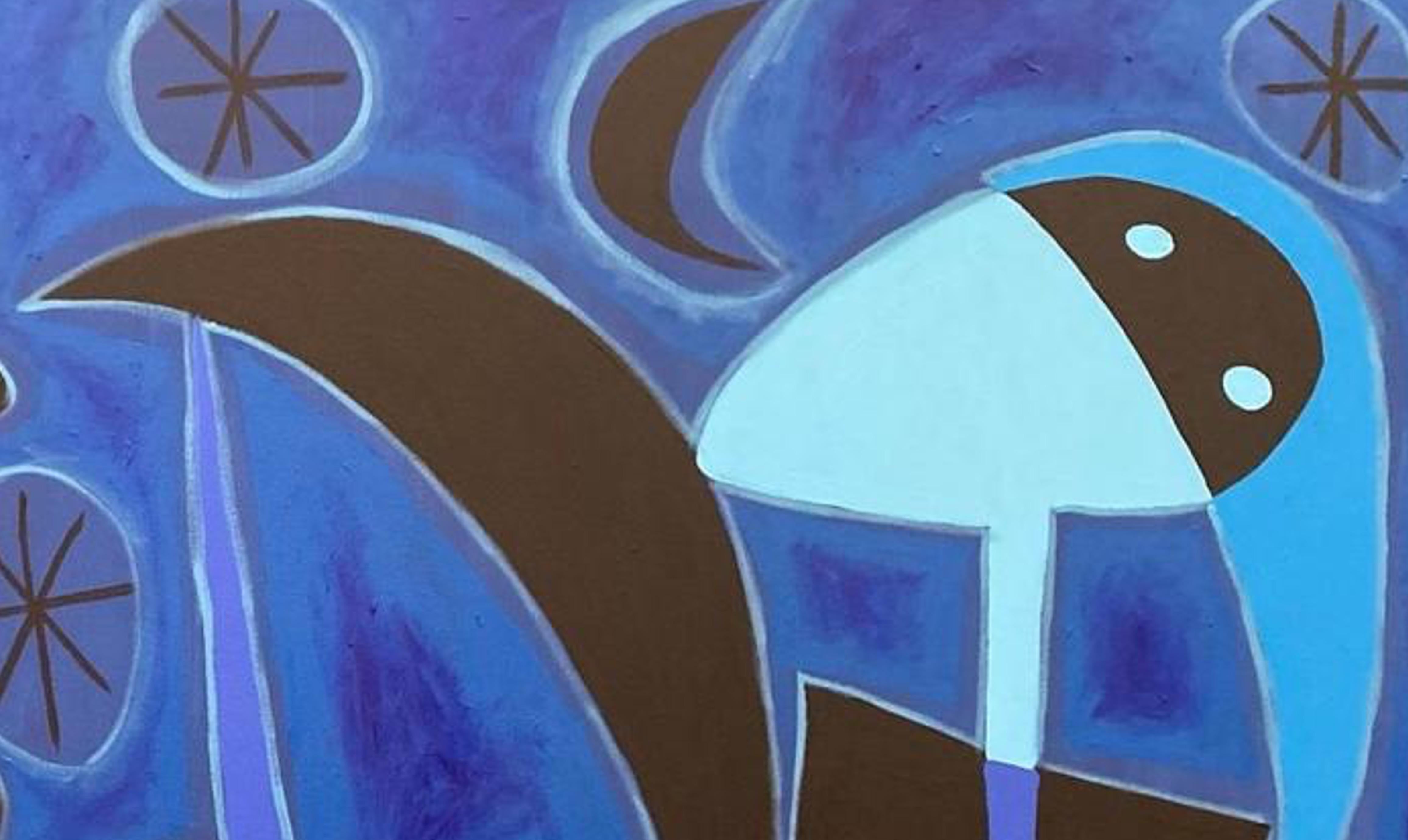 Nocturno, Arte contemporanea, Pittura astratta, 21° secolo - Painting Astratto di Enrique Pichardo