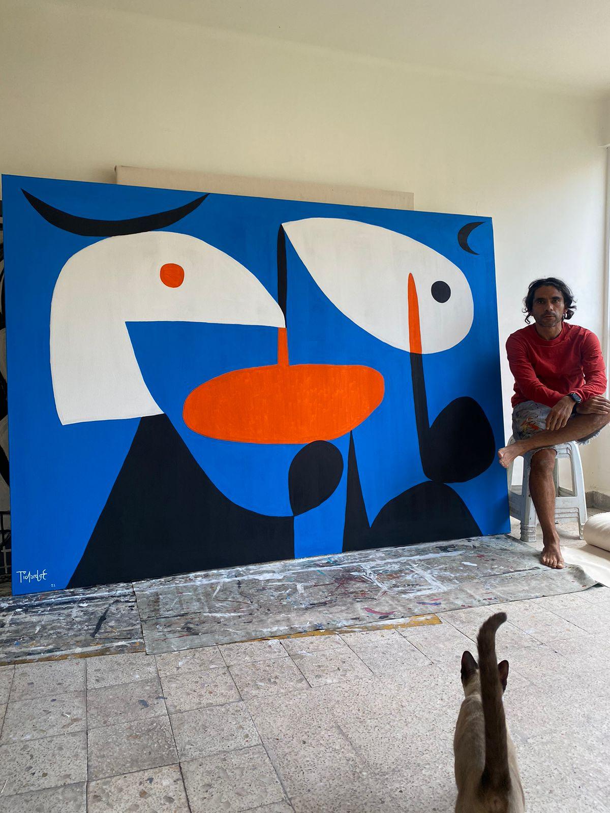 Par de Personajes, Arte contemporanea, Pittura astratta, 21° secolo 3