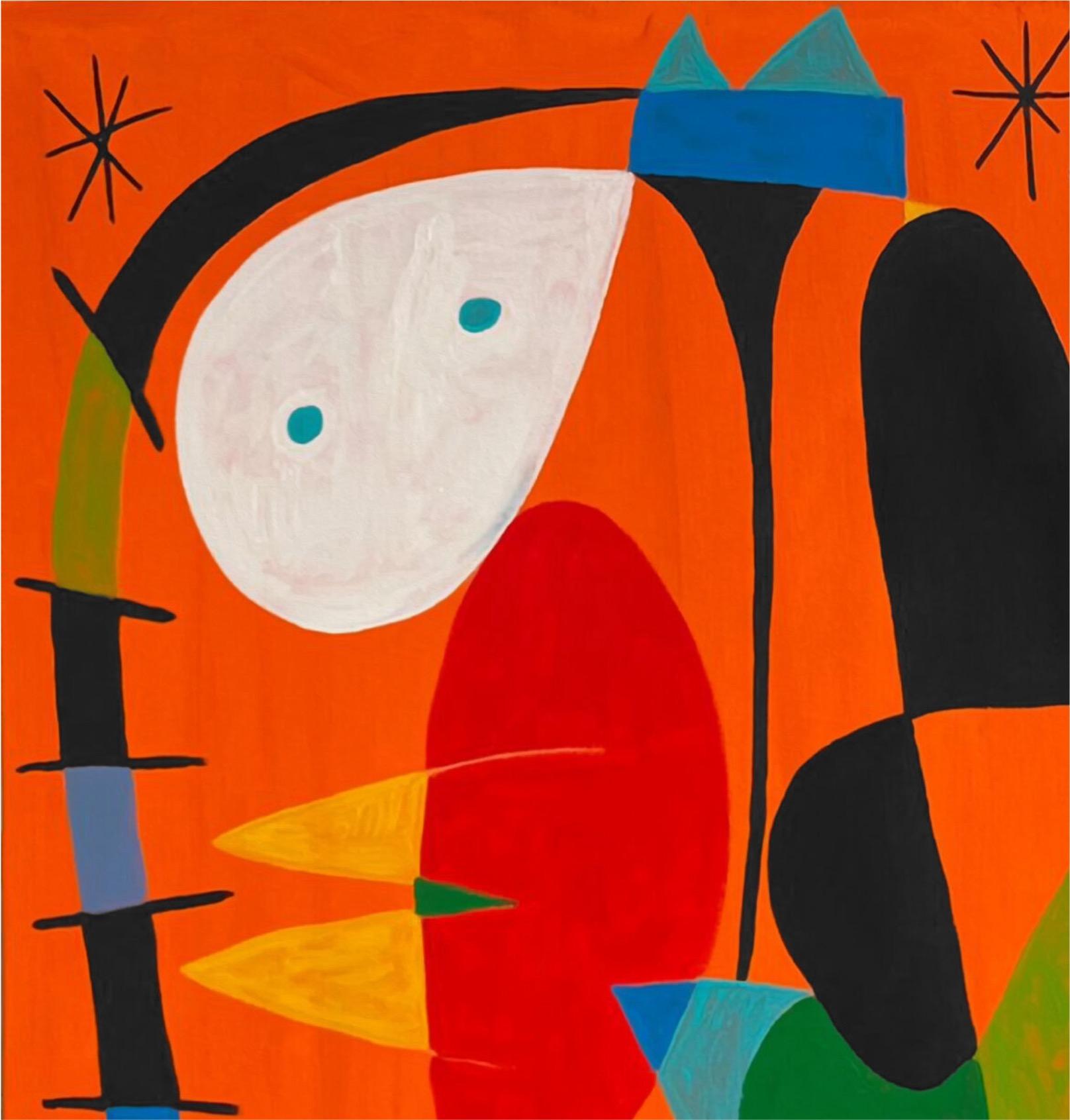 Paseo con Perros, Arte contemporanea, Pittura astratta, 21° secolo - Painting Astratto di Enrique Pichardo