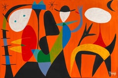 Paseo con Perros, Zeitgenössische Kunst, Abstrakte Malerei, 21. Jahrhundert